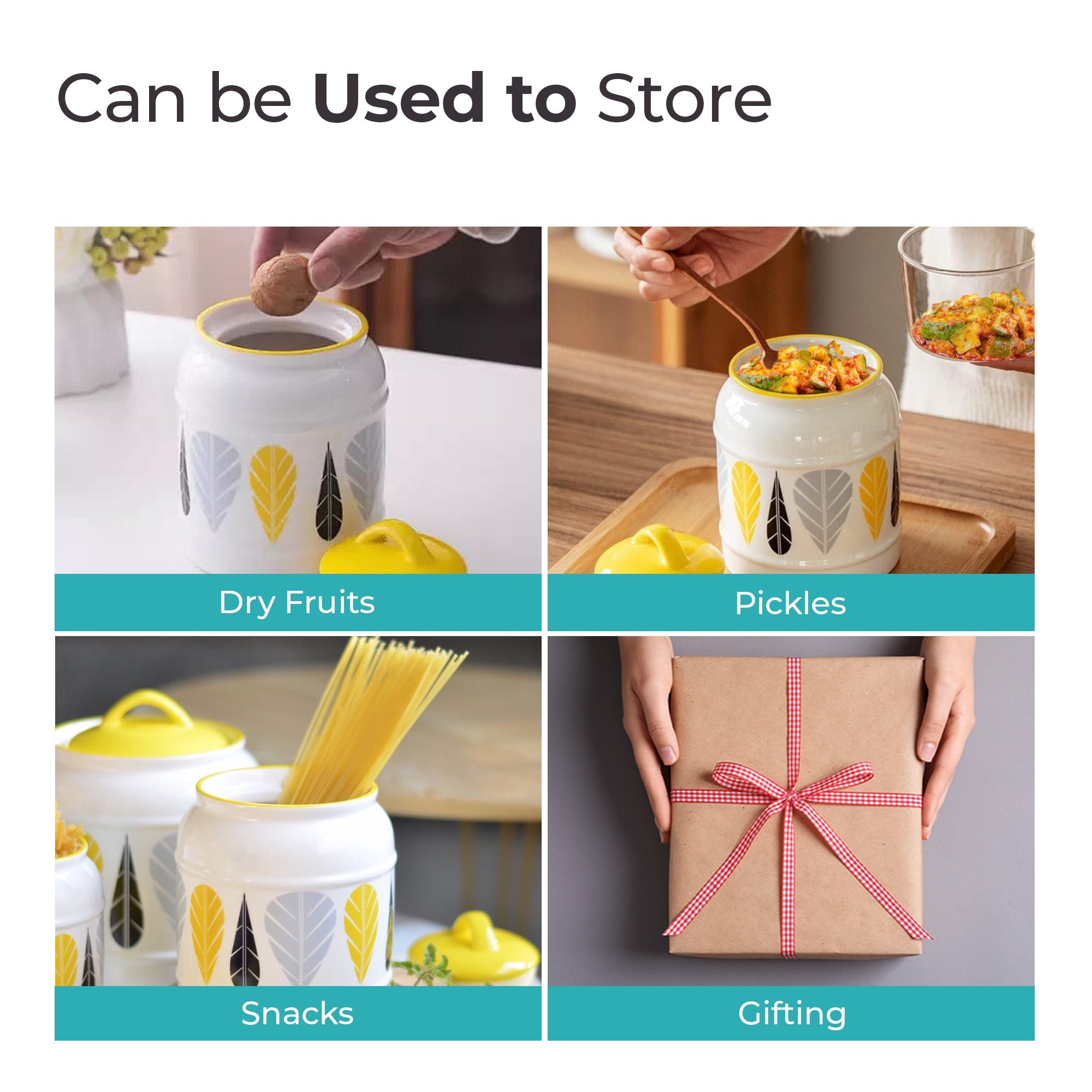 The Better Home Ceramic Jar - Airtight seal feature