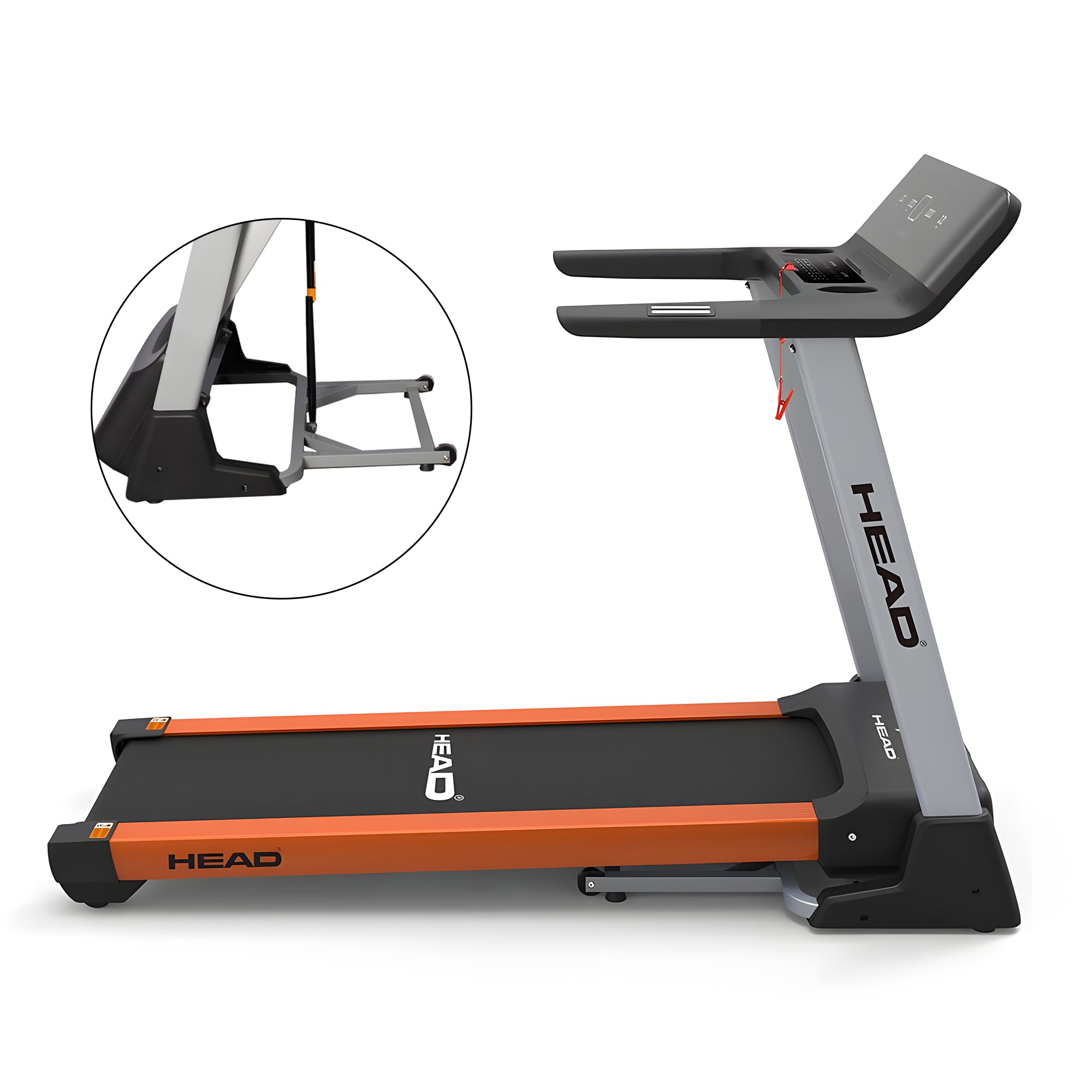 HEAD Invicta HP Peak DC Motorized Treadmill Foldable Treadmill with Automatic Incline Max Speed 18 Km/Hr Fitness Machine for Home Gym with LCD