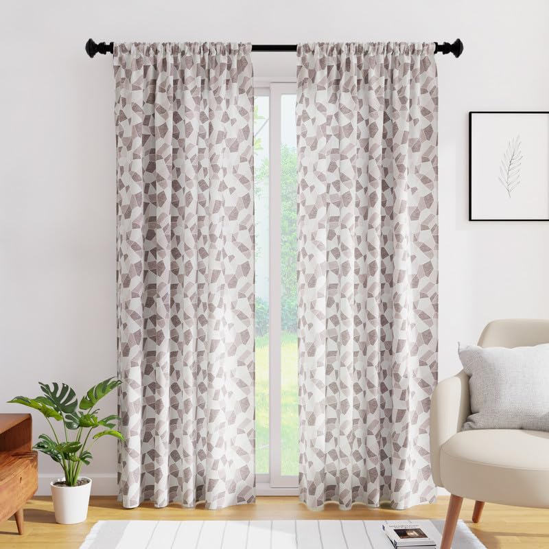 Encasa semi-sheer curtain panels - Inviting natural light