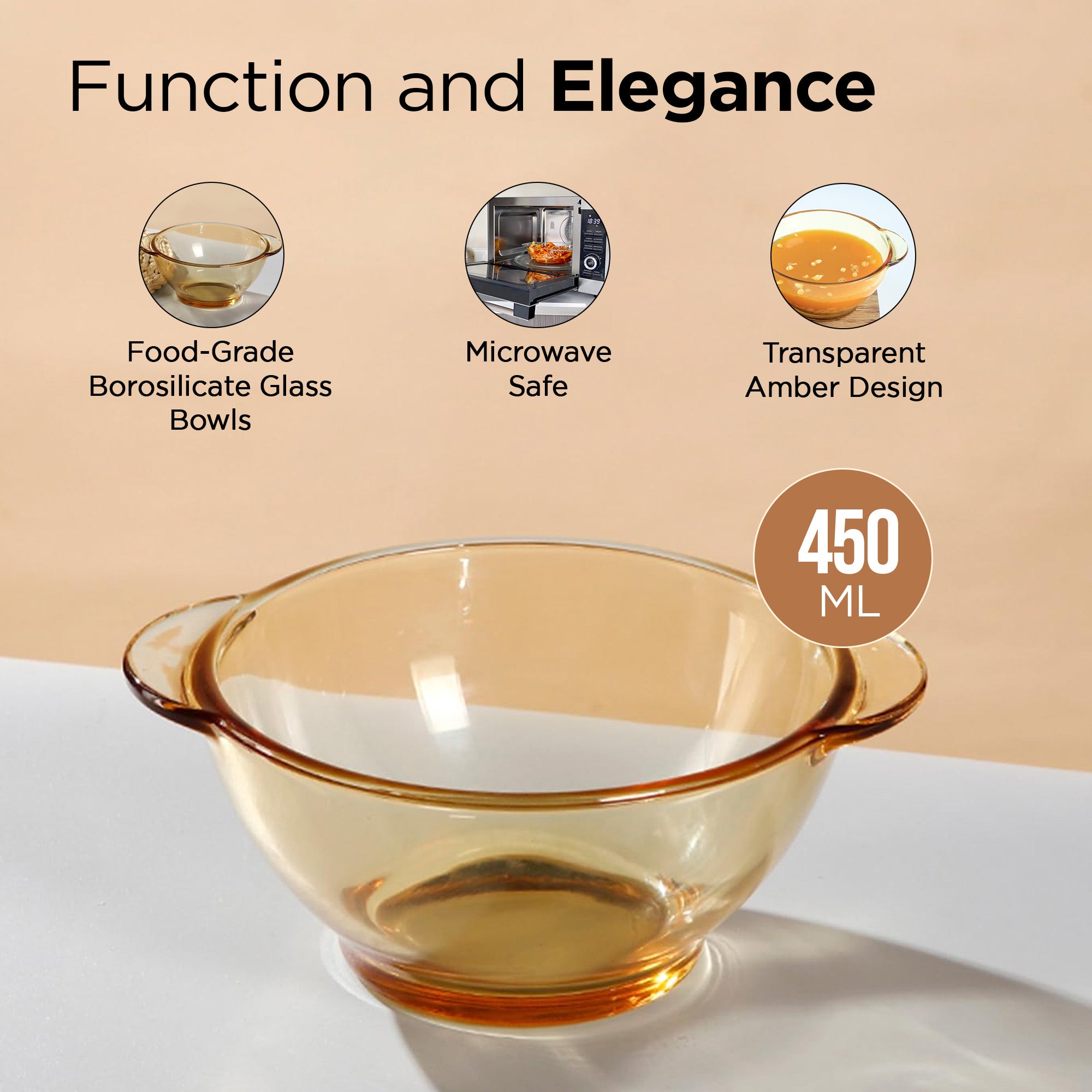UMAI borosilicate glass bowls - perfect for mixing ingredients