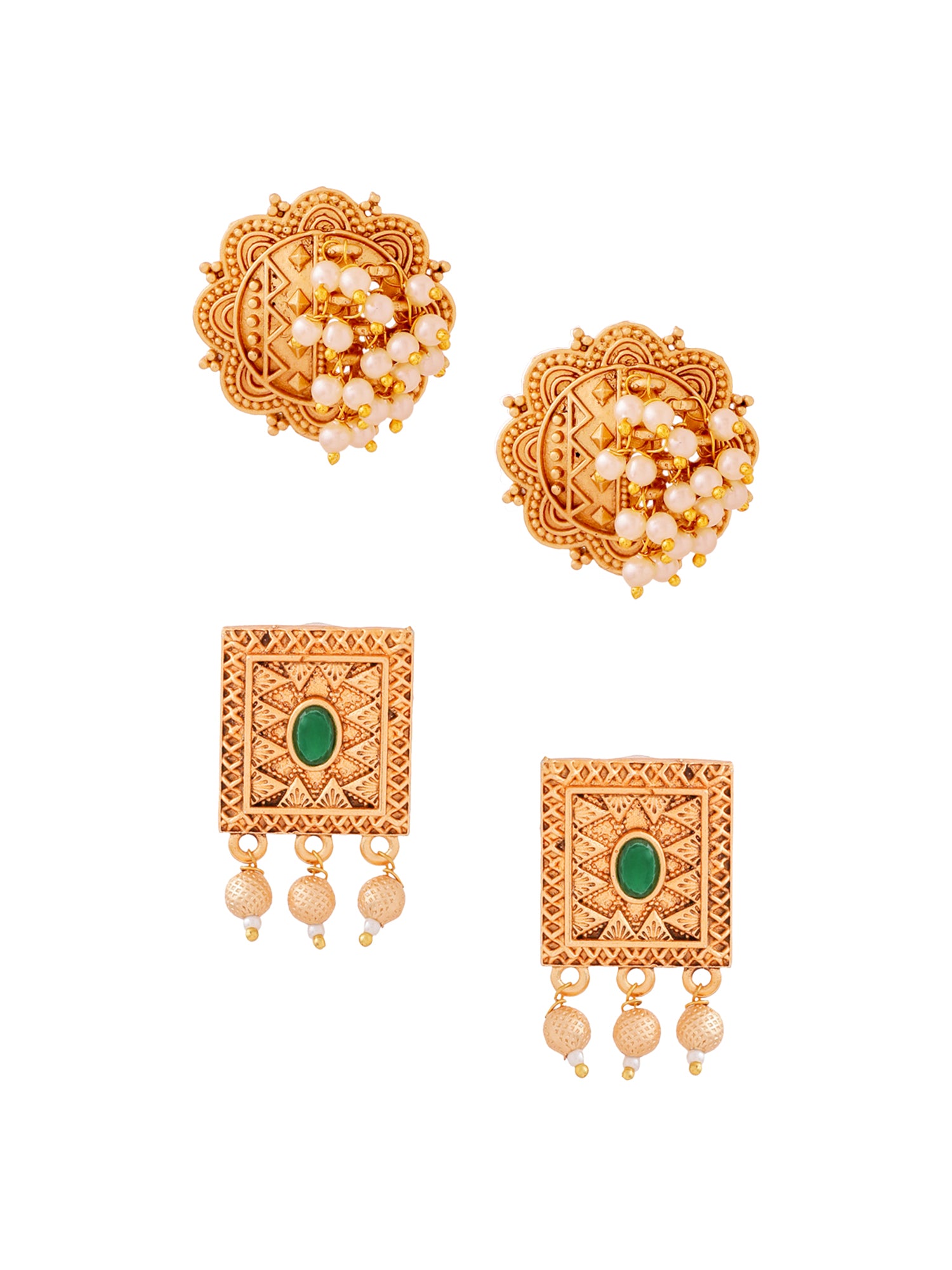 Yellow Chimes stud earrings - Chic additions to any outfit