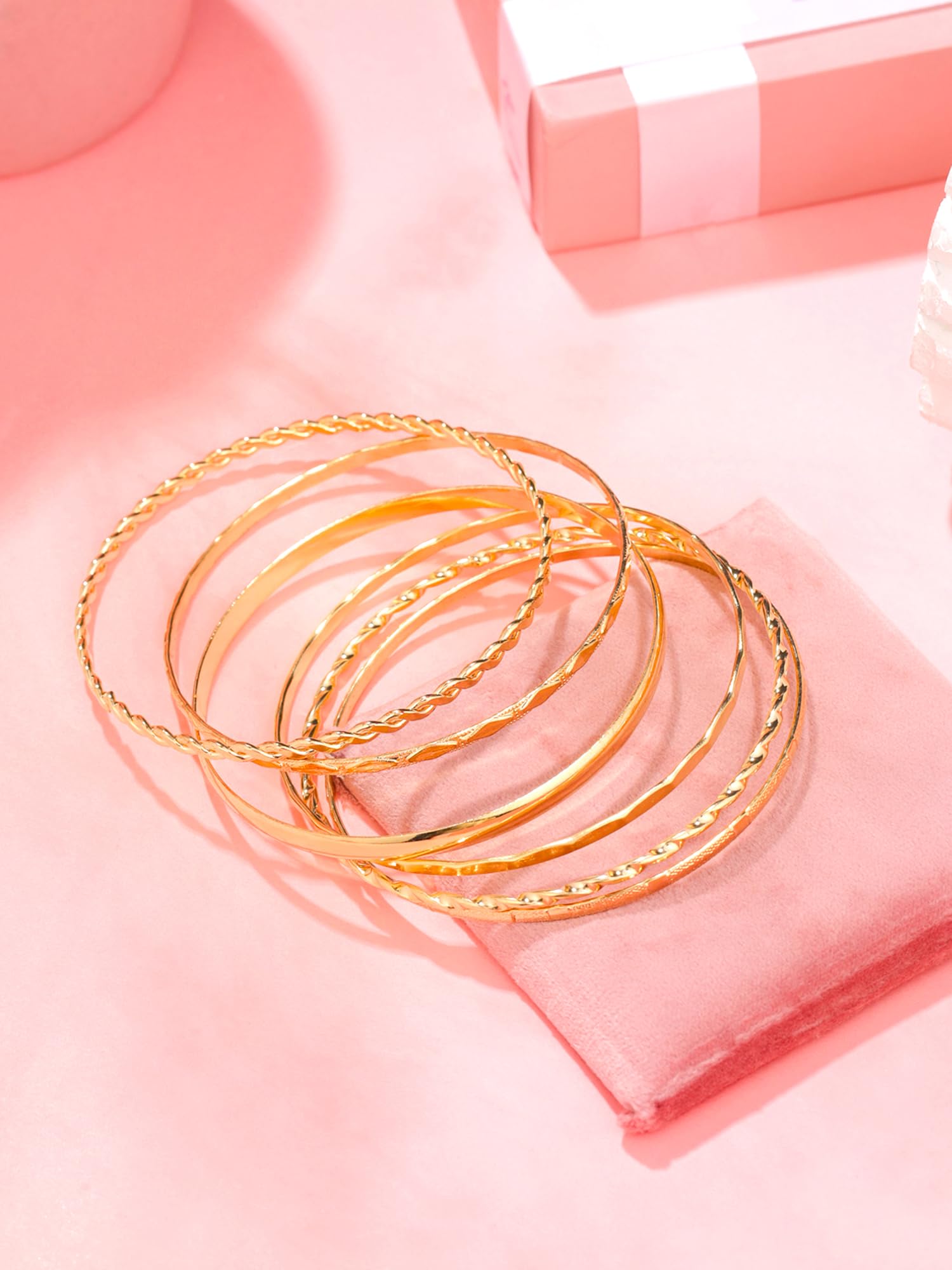 Yellow Chimes 2.6 inch gold bangles - daily wear accessory