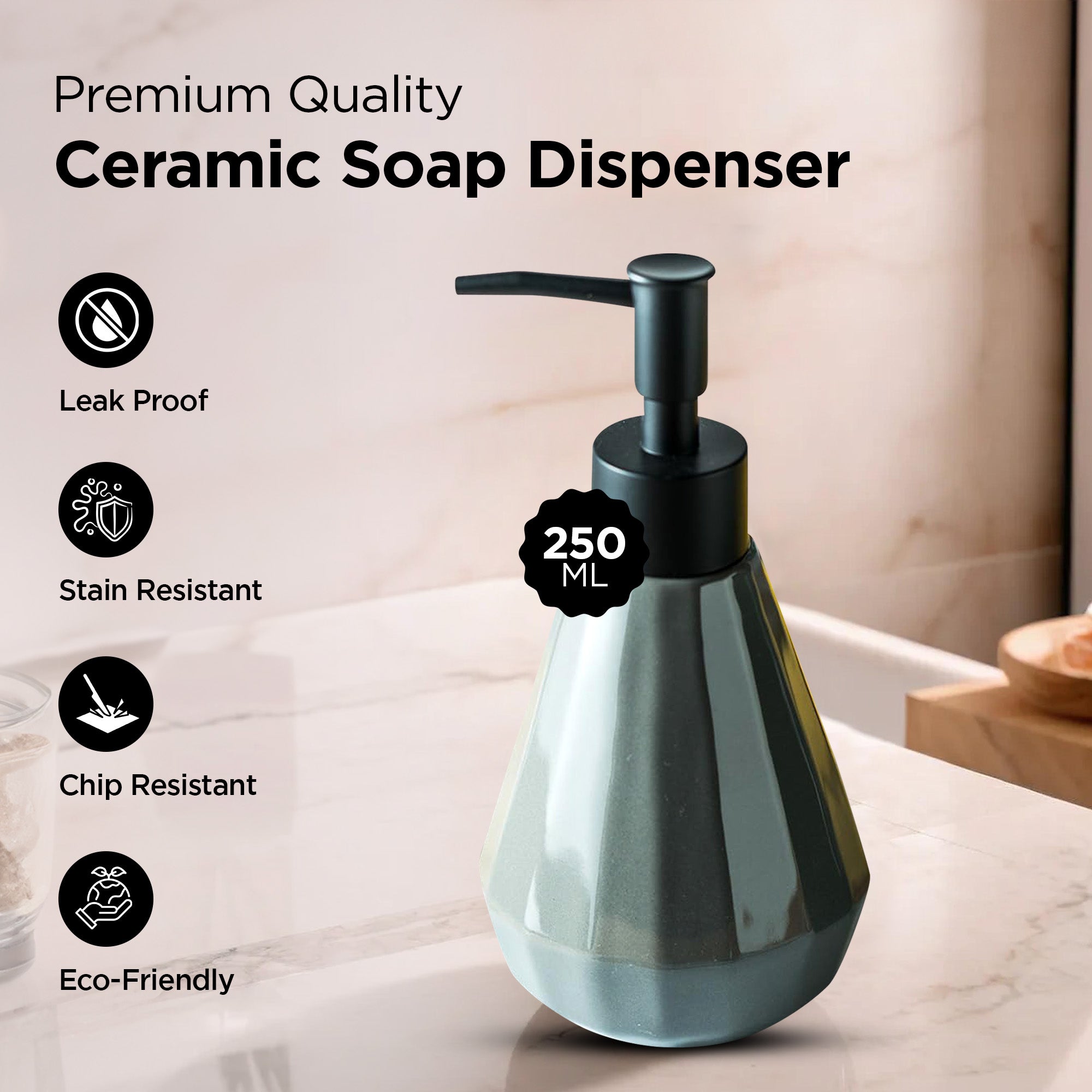 UMAI elegant ceramic soap dispenser - home decor upgrade