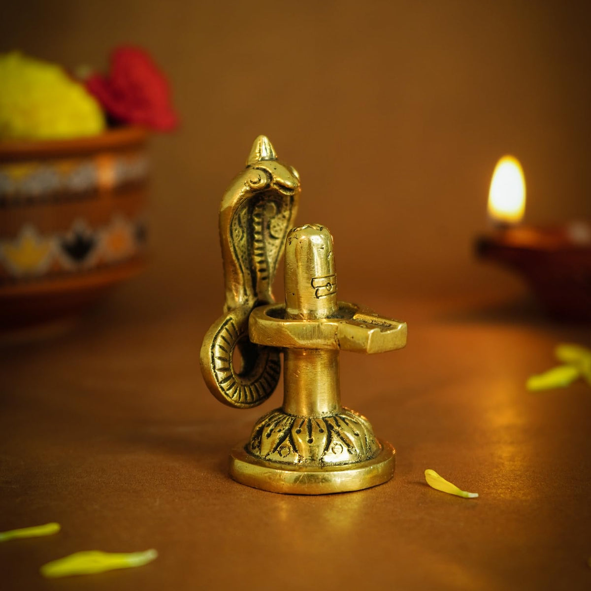 Ekhasa brass shivling - Easy to maintain spiritual decor