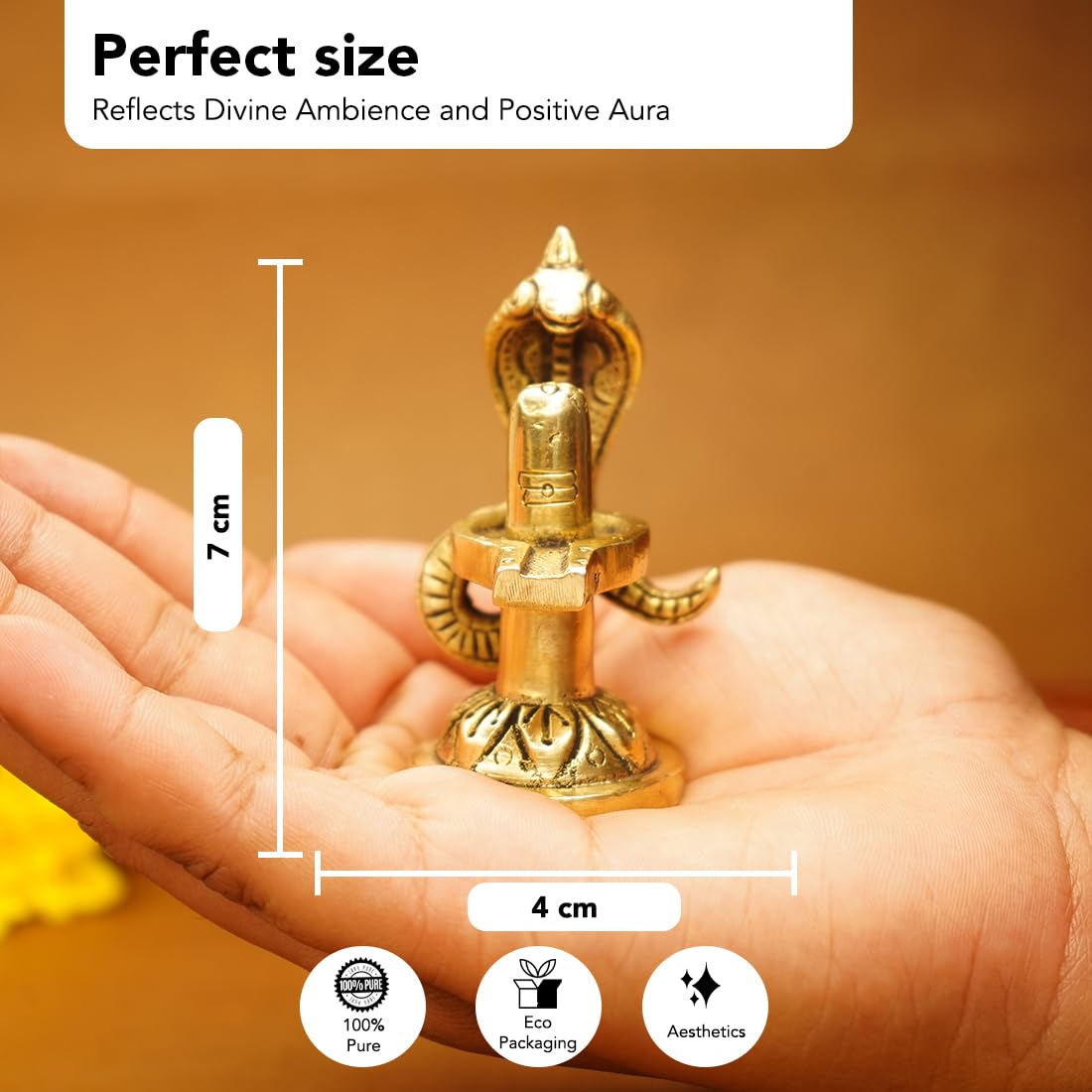 Ekhasa brass shivling - Enlightenment symbol for home