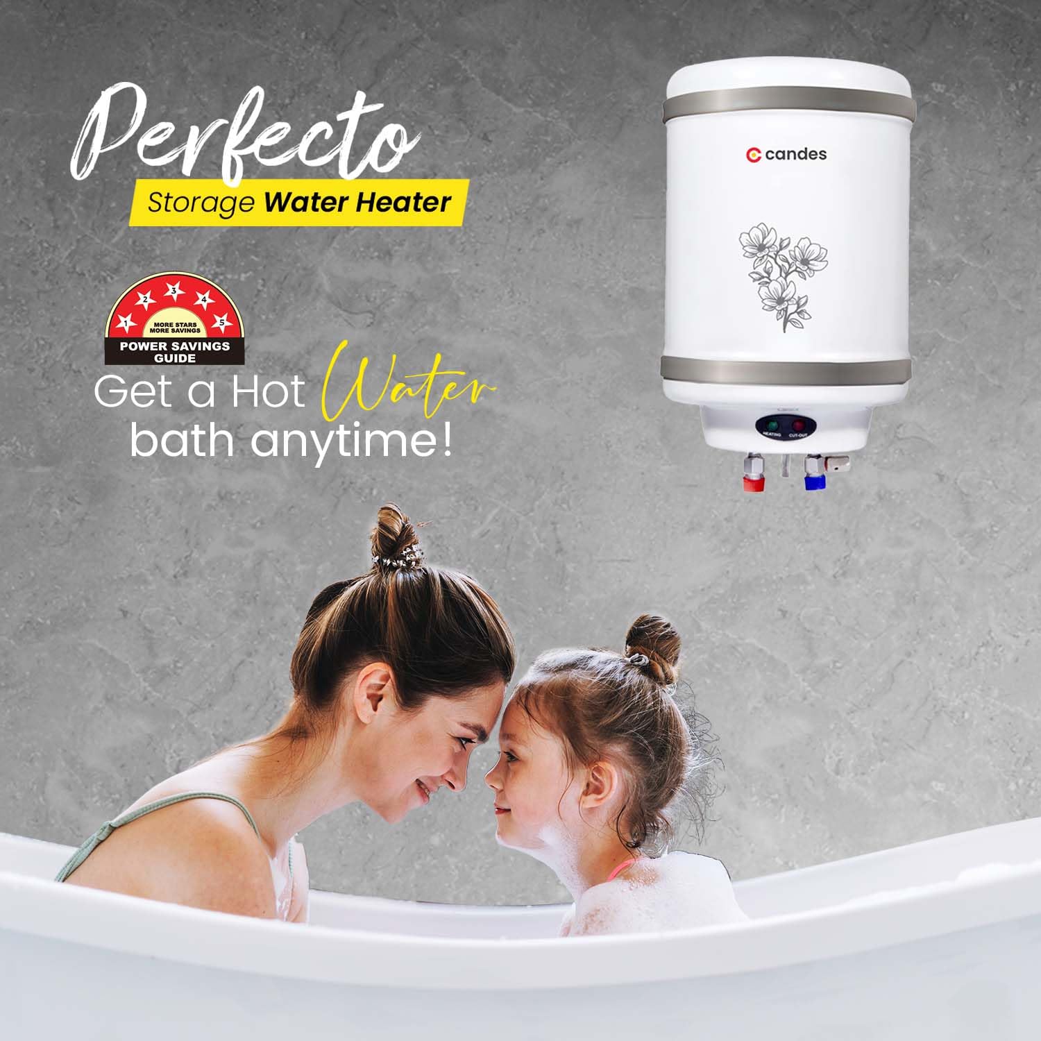 Candes water heater - stylish bathroom