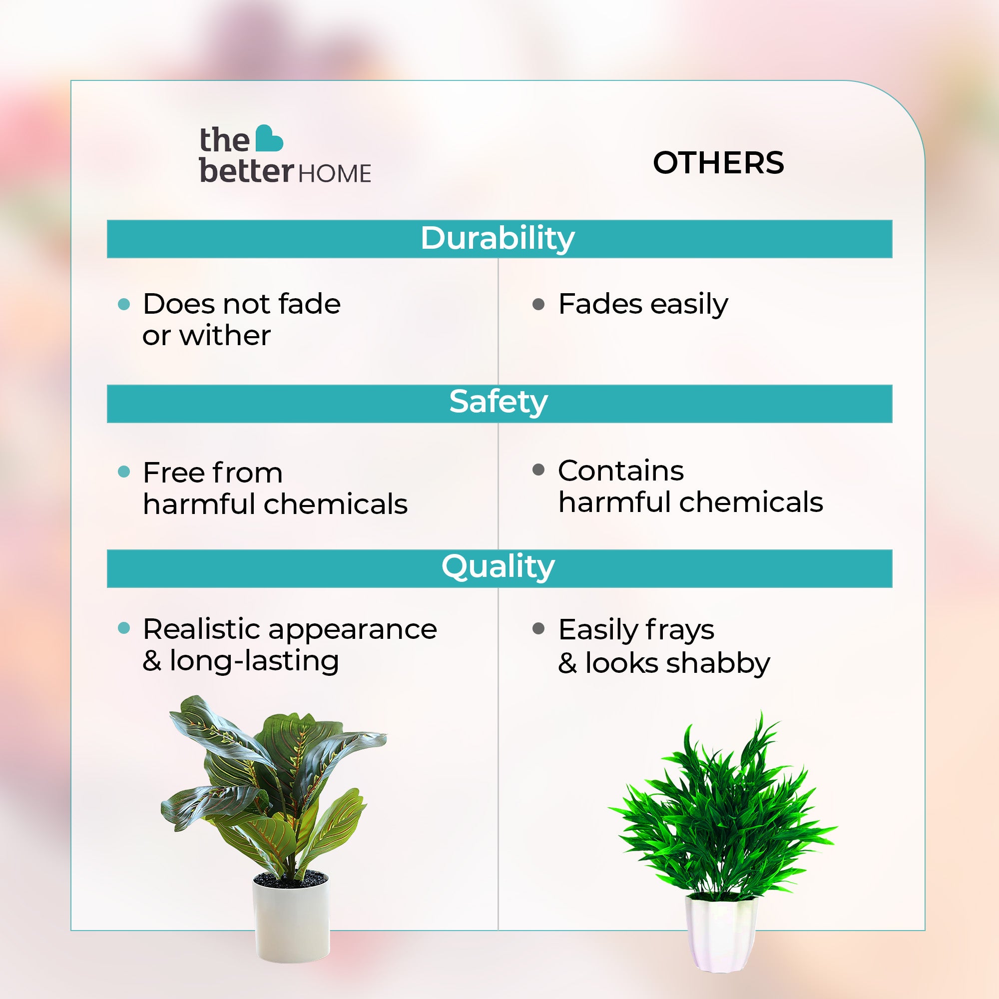 The Better Home Artificial Plants - Bedroom Aesthetic