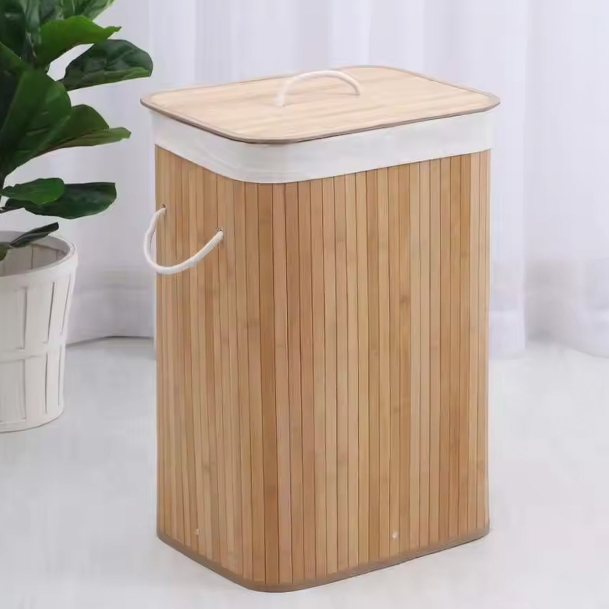 Mush bamboo basket - compact storage for small spaces