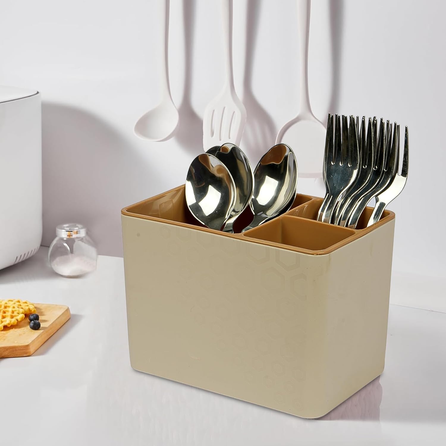 Heart Home plastic cutlery organizer - utensil storage solution