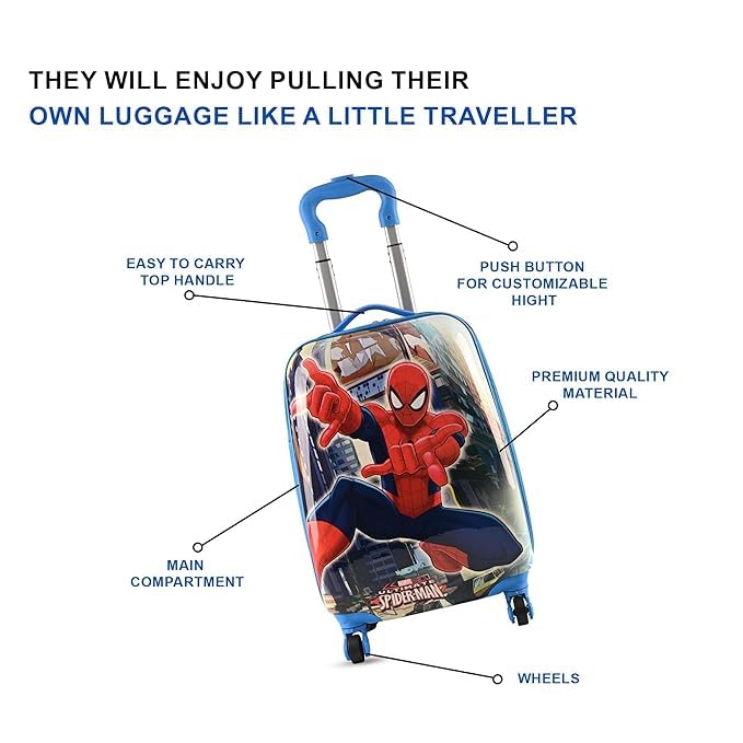 Kuber Industries kids trolley bag - travel luggage for kids