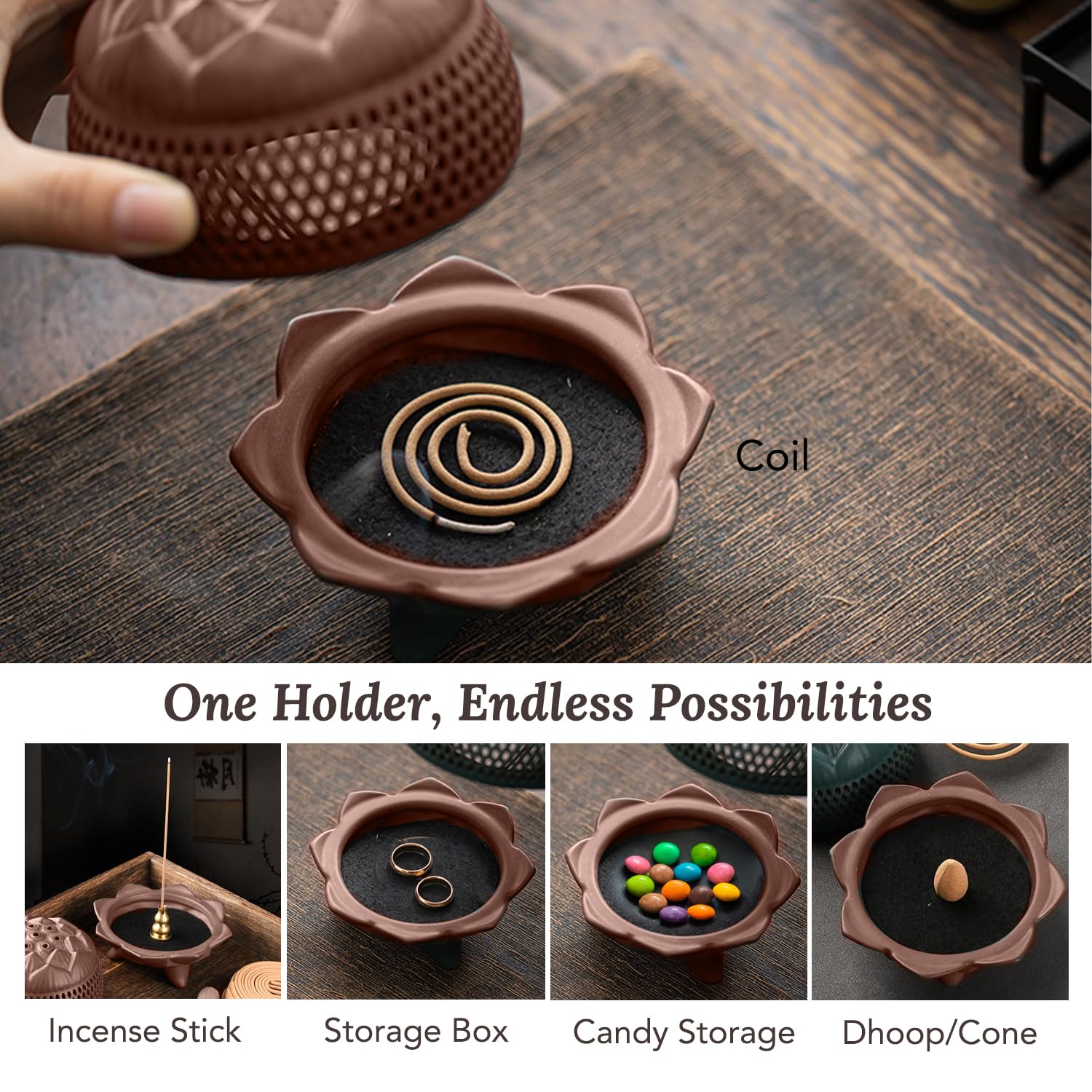Ekhasa Decorative Incense Holder - Meditation Accessory