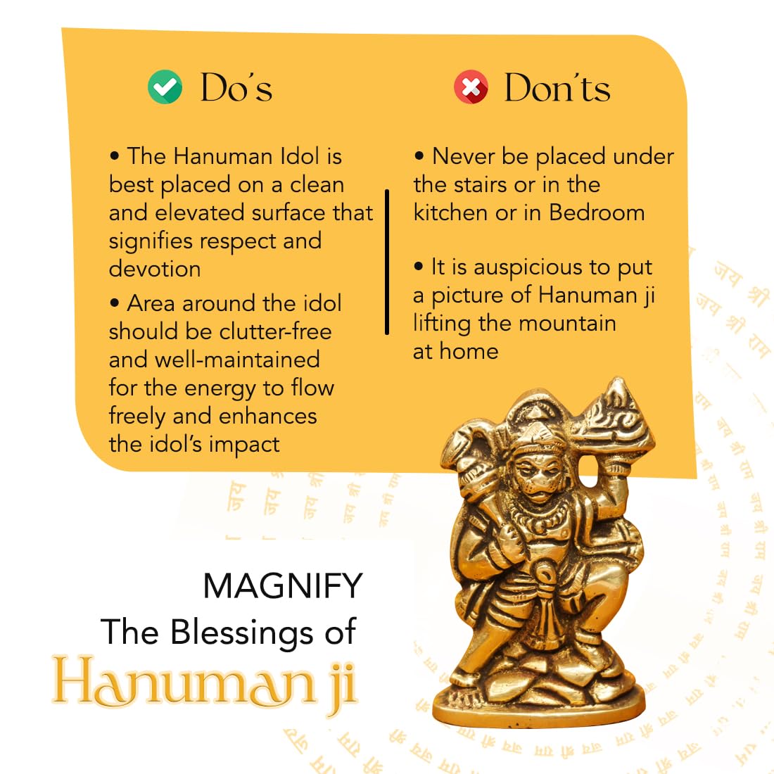 Ekhasa Brass Hanuman Ji Murti - Home decor inspiration
