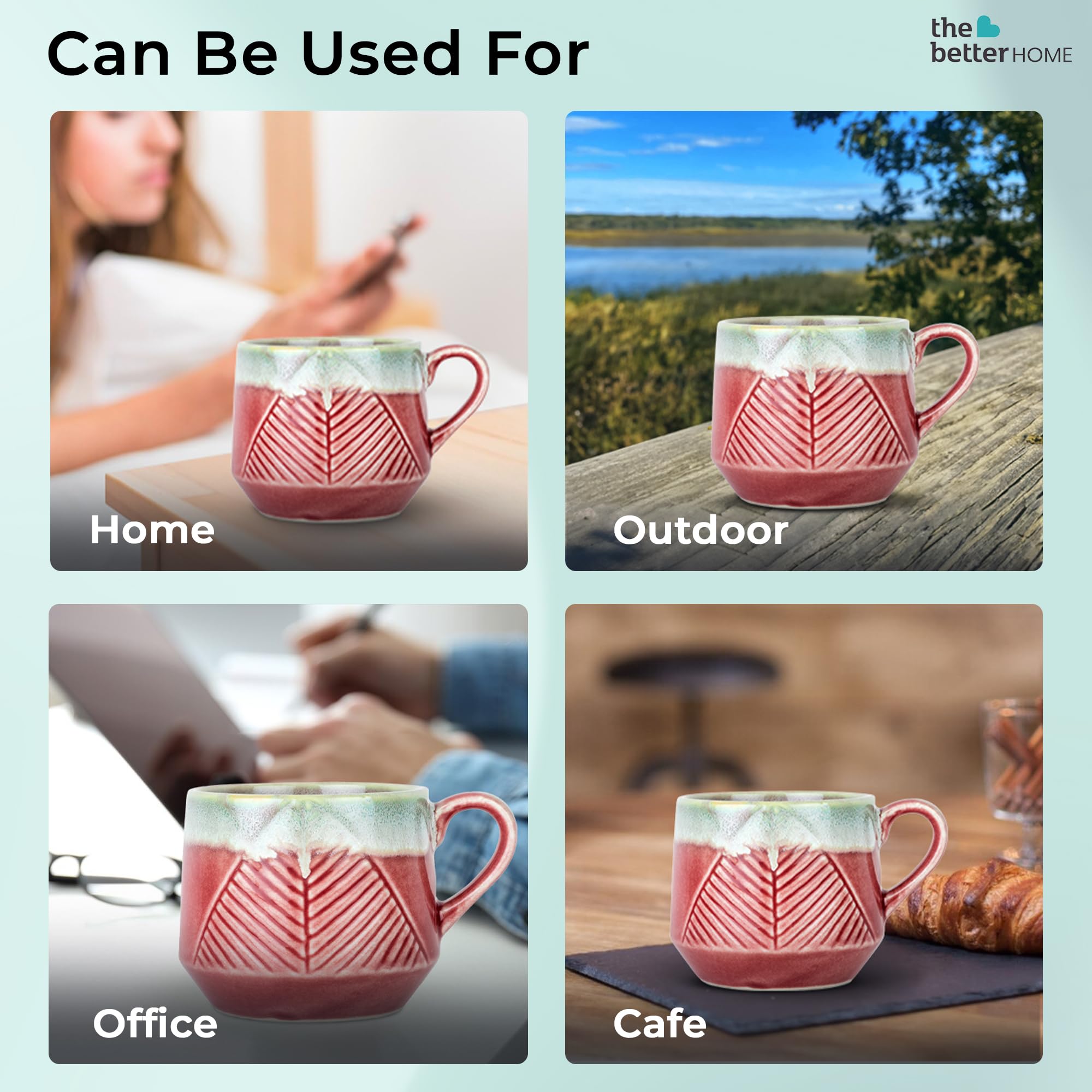 The Better Home Terra Series Ceramic Tea Cup - Perfect for Tea