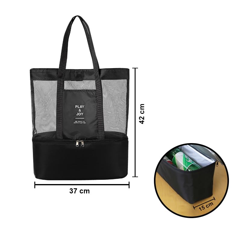 Kuber Industries Mesh Tote Bag - stylish summer bag