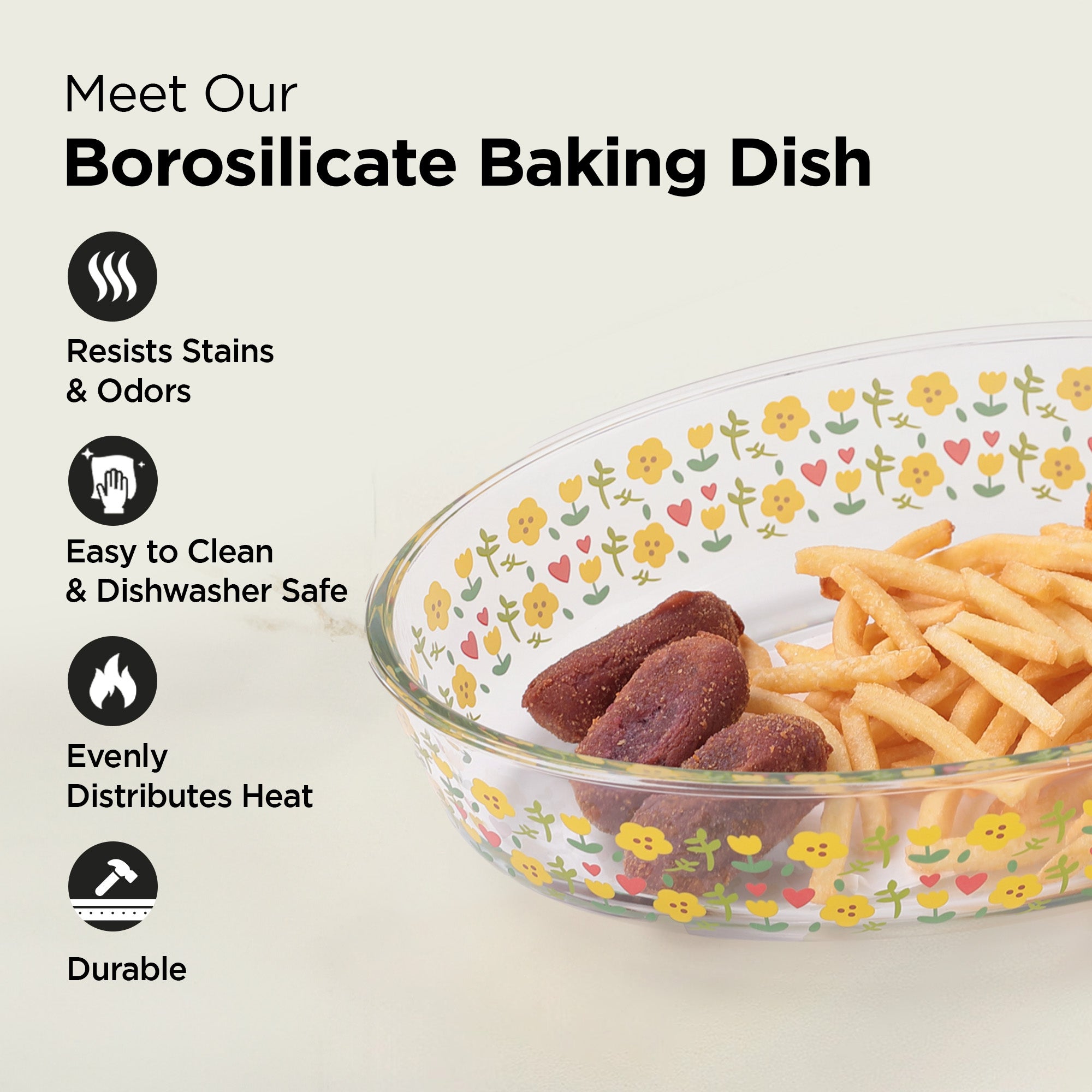 UMAI clear oval baking dish - stylish kitchenware