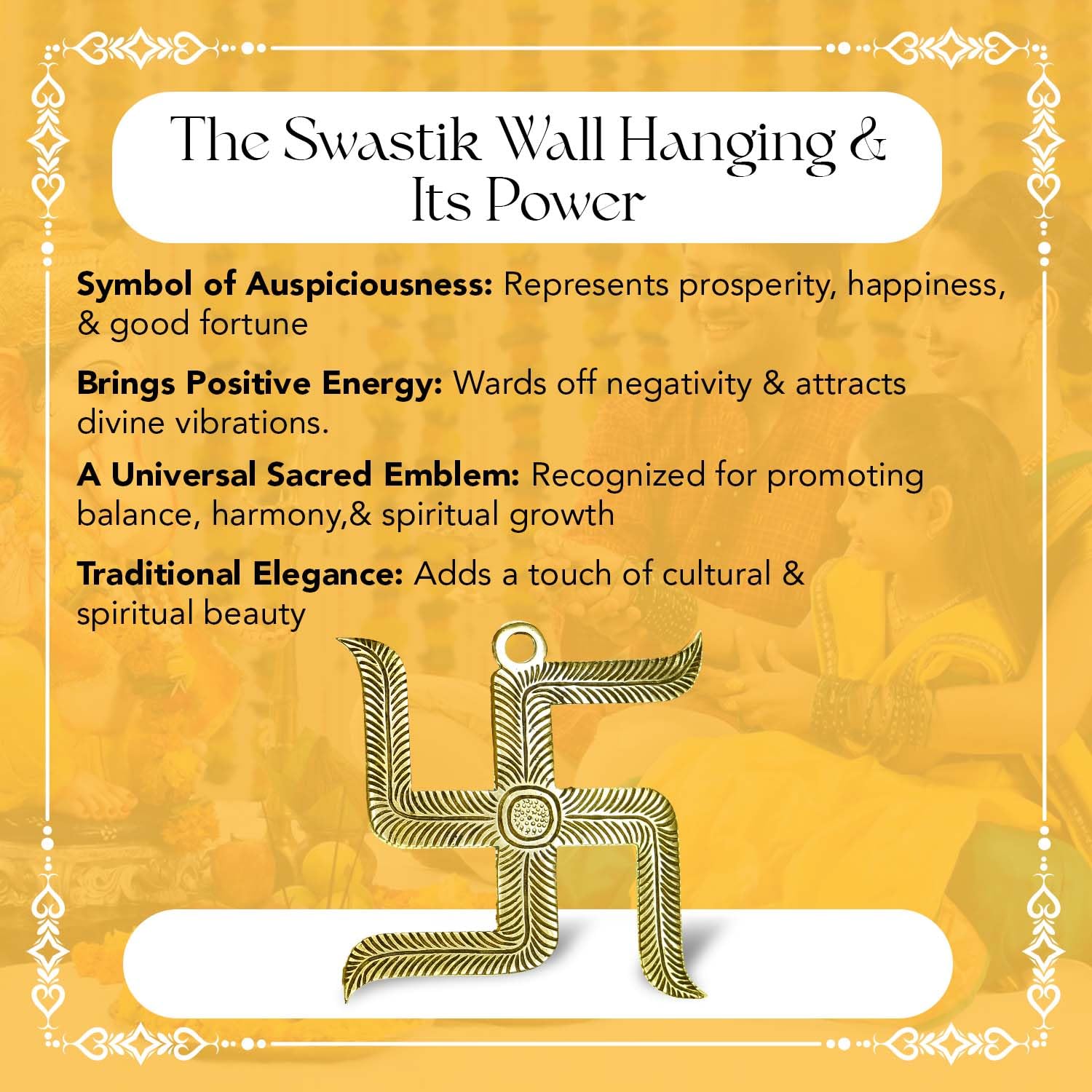 Ekhasa brass wall decor - Vastu decoration