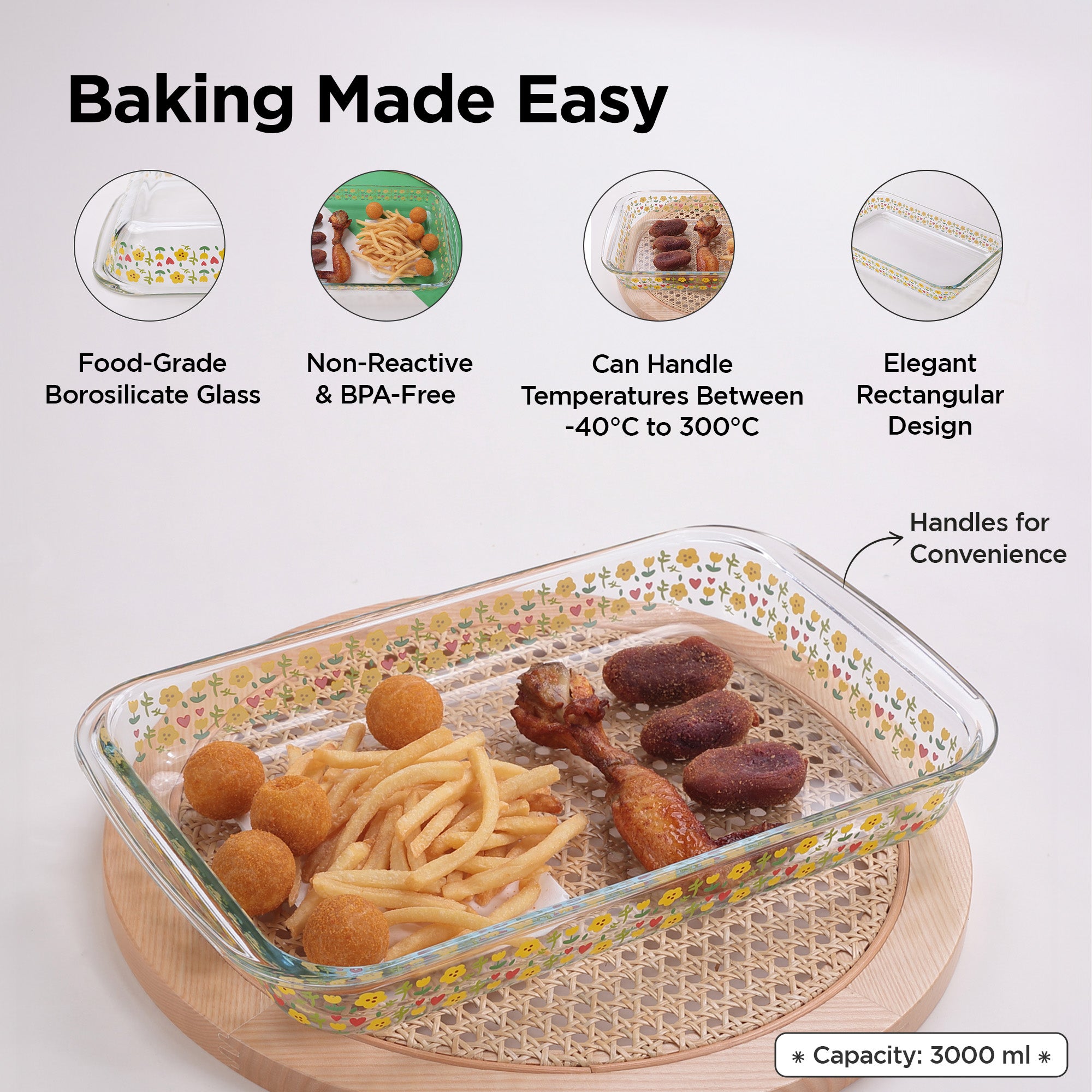 UMAI rectangular baking tray - serving food