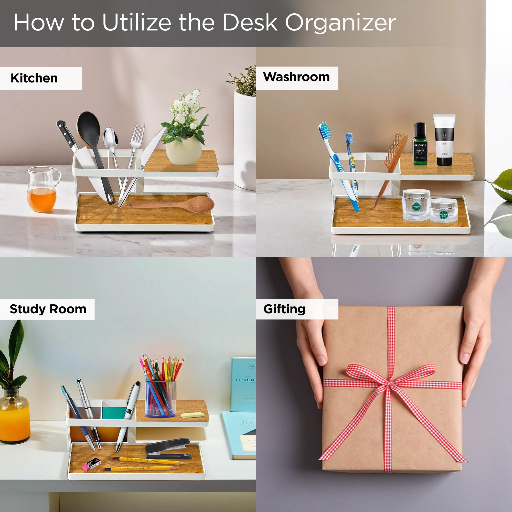 UMAI desk organizer - compact design for study table