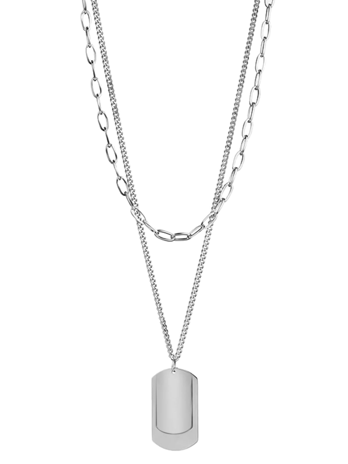 Yellow Chimes Chain Pendant for Men Silver Neck Chain for Men