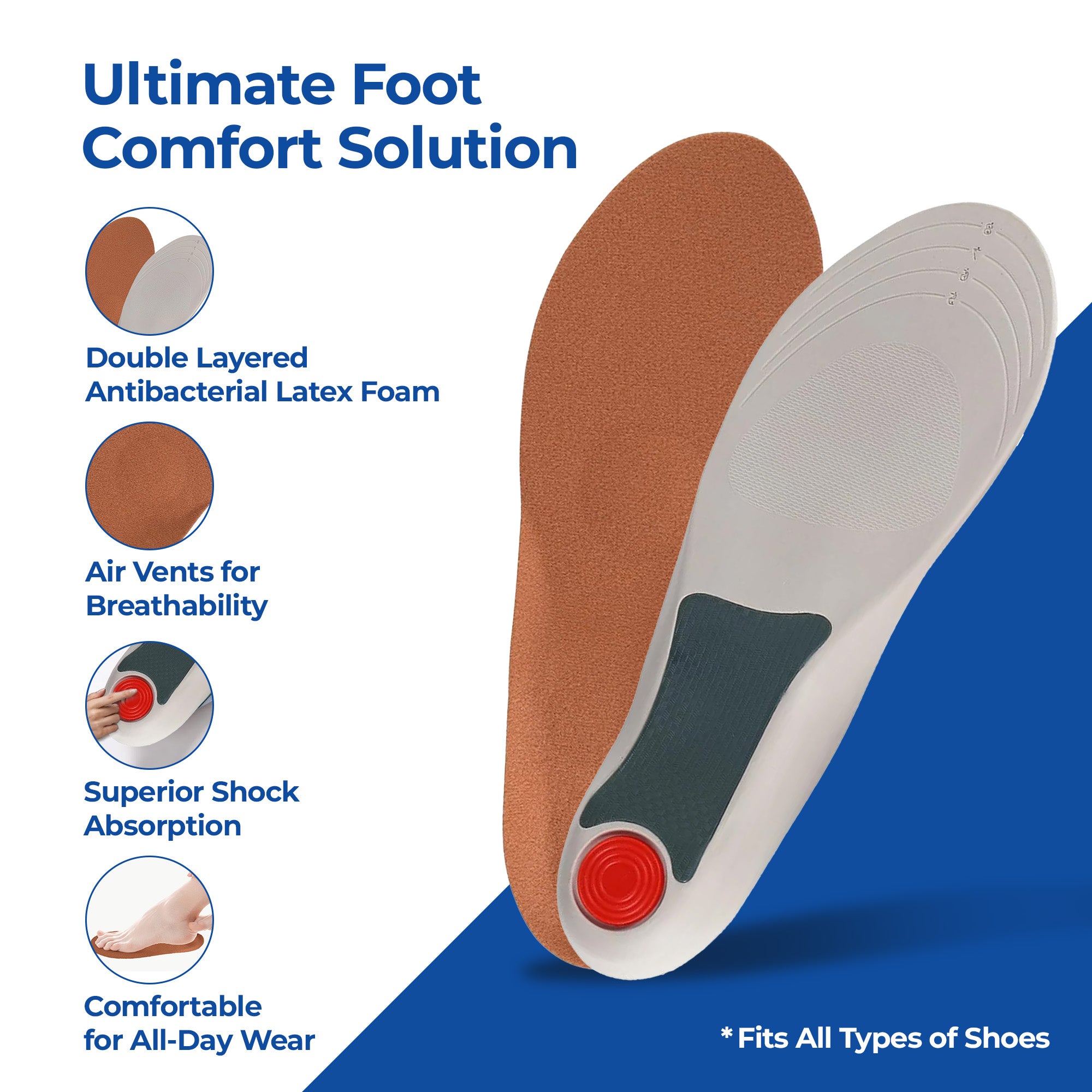 Dr Foot shoe insoles - Perfect fit for gym shoes