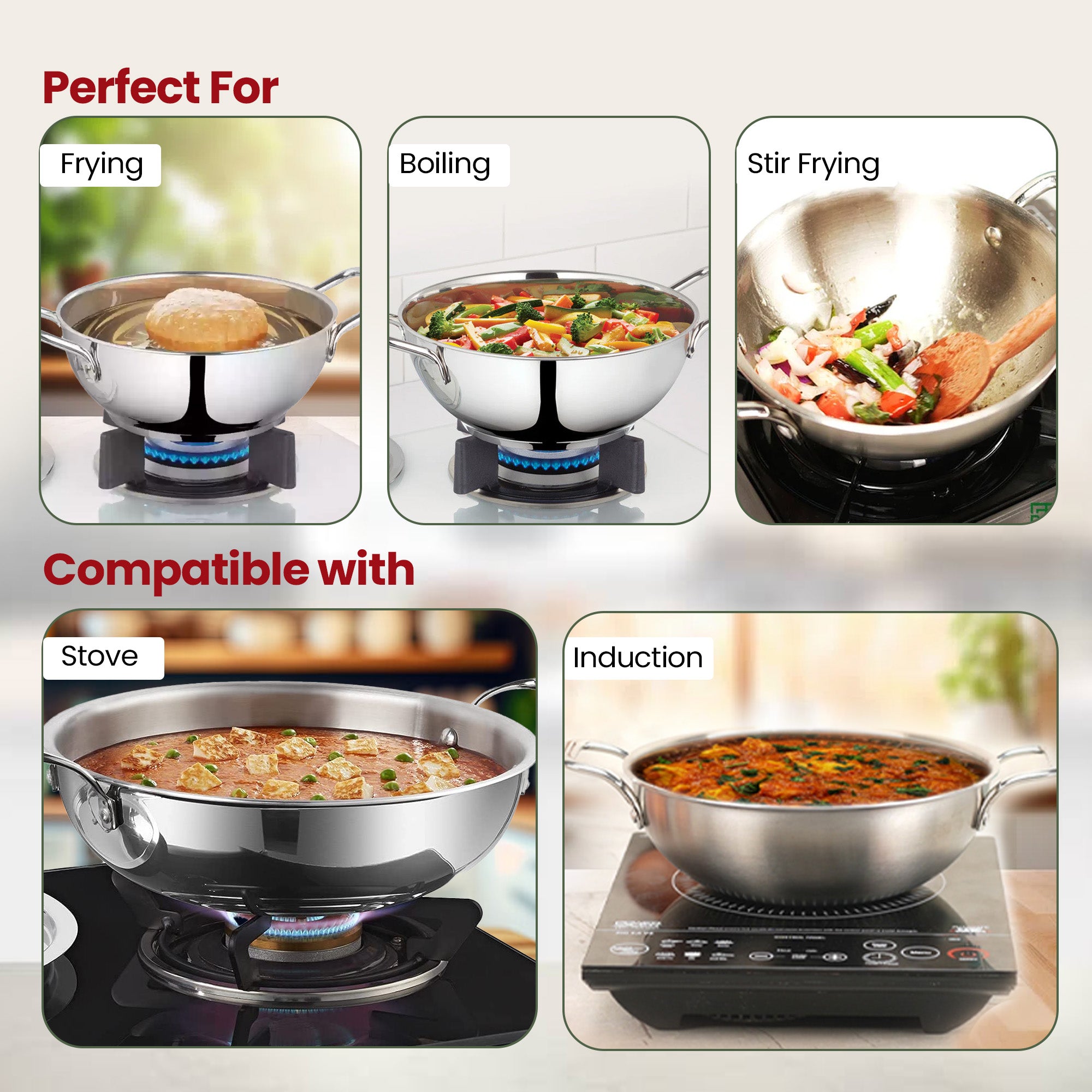 SAVYA HOME Kadai - Induction cooking