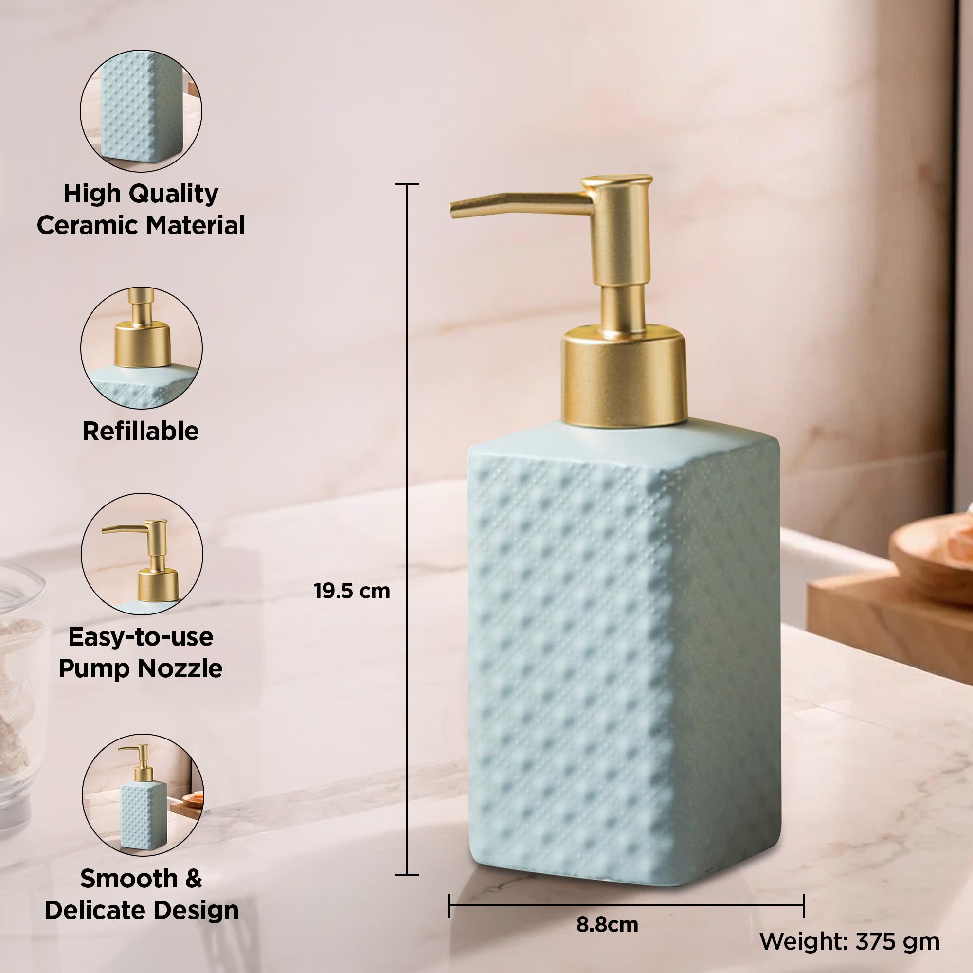 UMAI liquid soap dispenser - stylish home enhancement