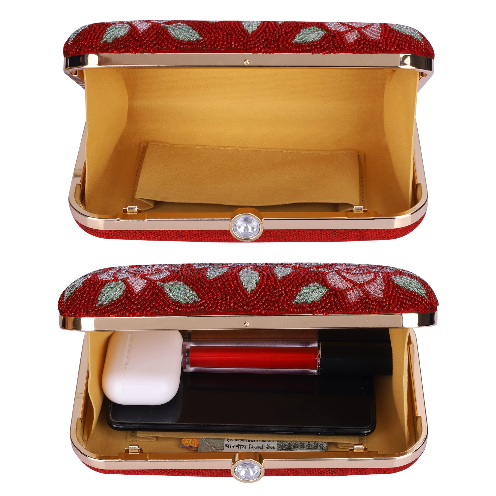 Clownfish red bead work clutch - stylish for night outings