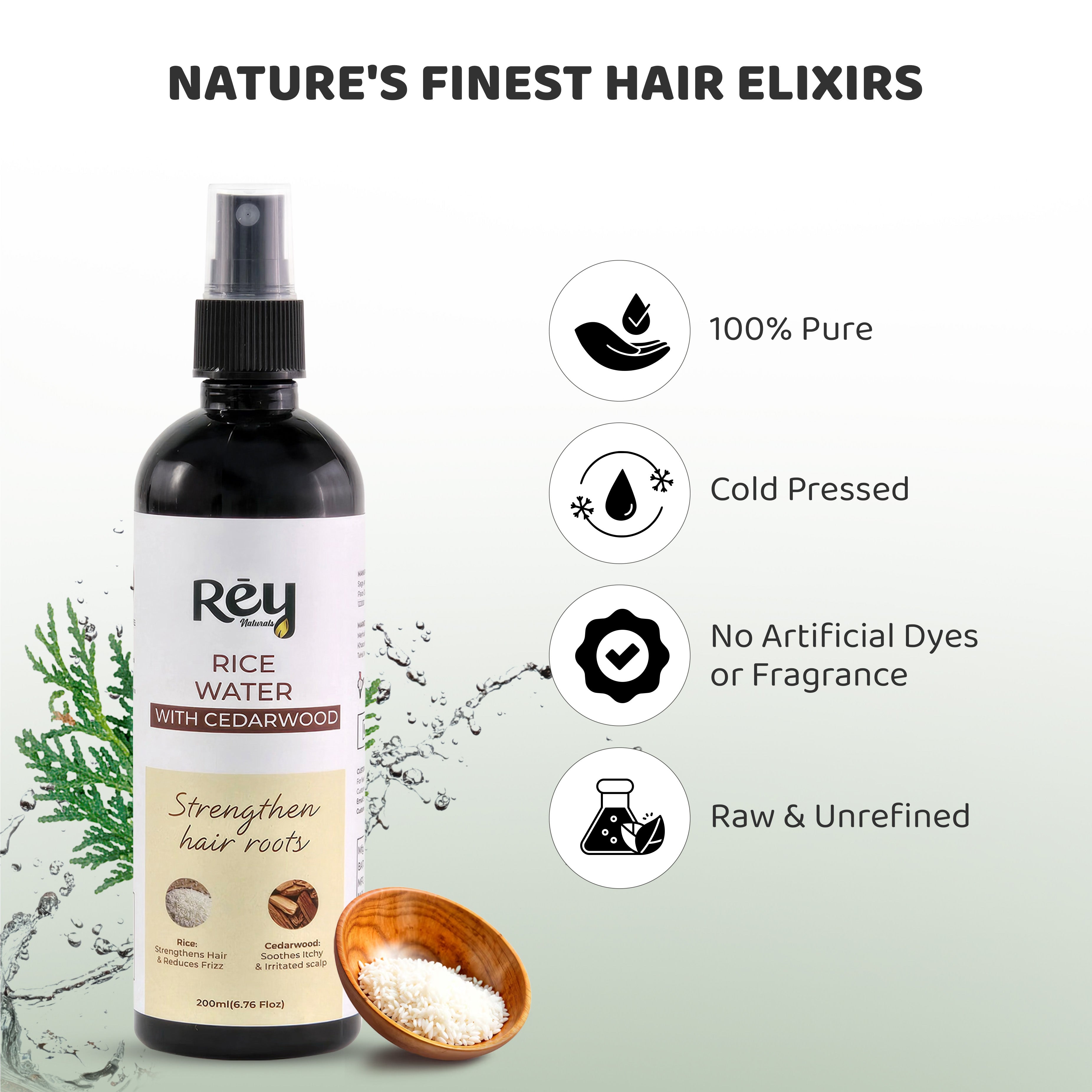 Rey Naturals Non-Oily Hair Mist - Calming Aroma