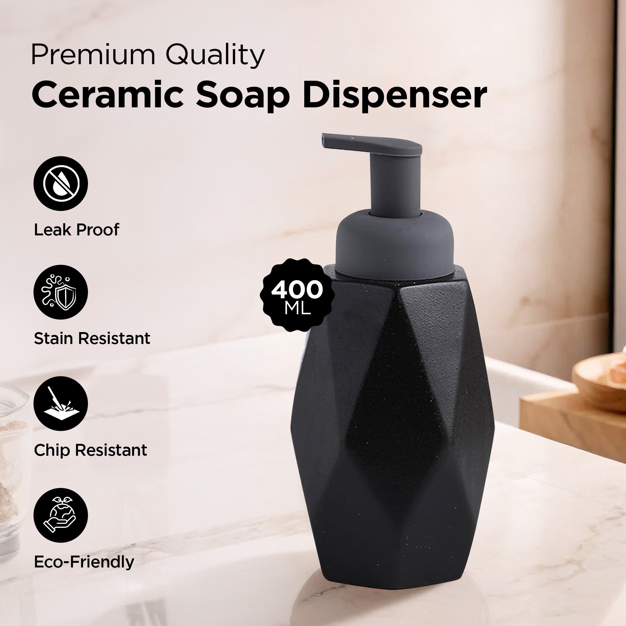 UMAI ceramic soap pump - ideal for family use