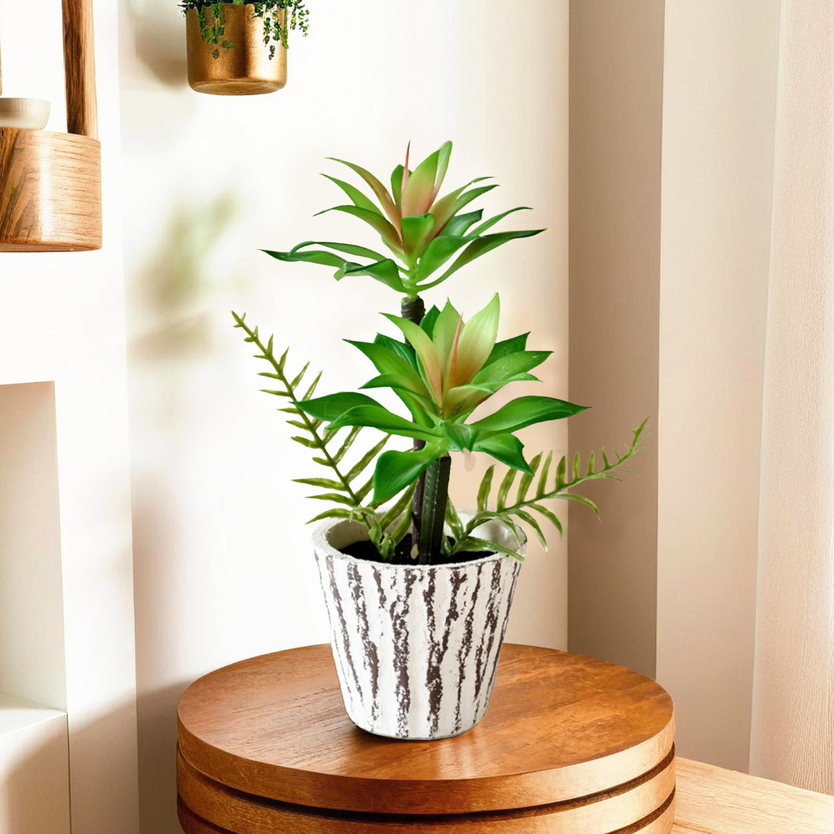 UMAI artificial plant - chic paper mache pot