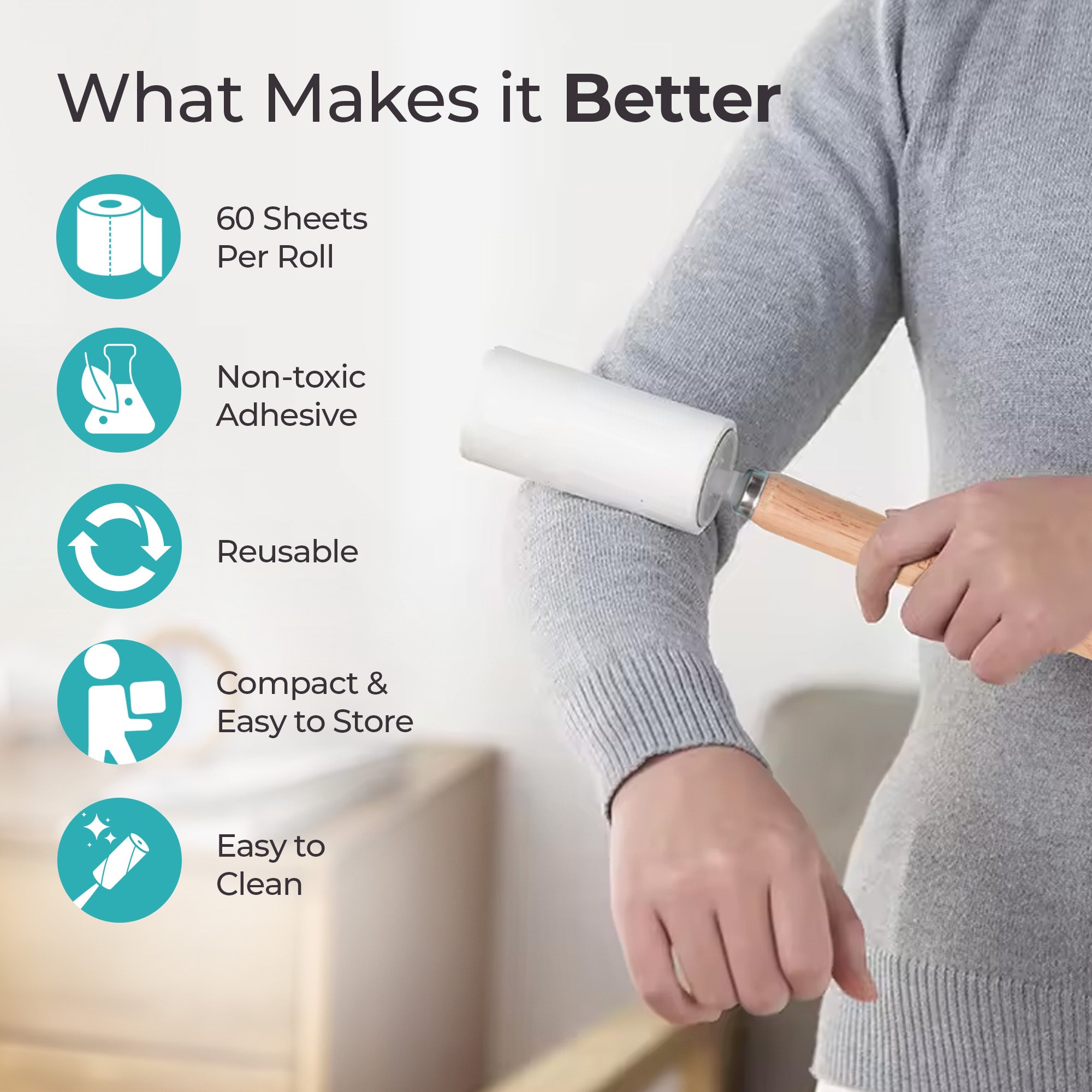 The Better Home lint roller - essential tool for home cleaning
