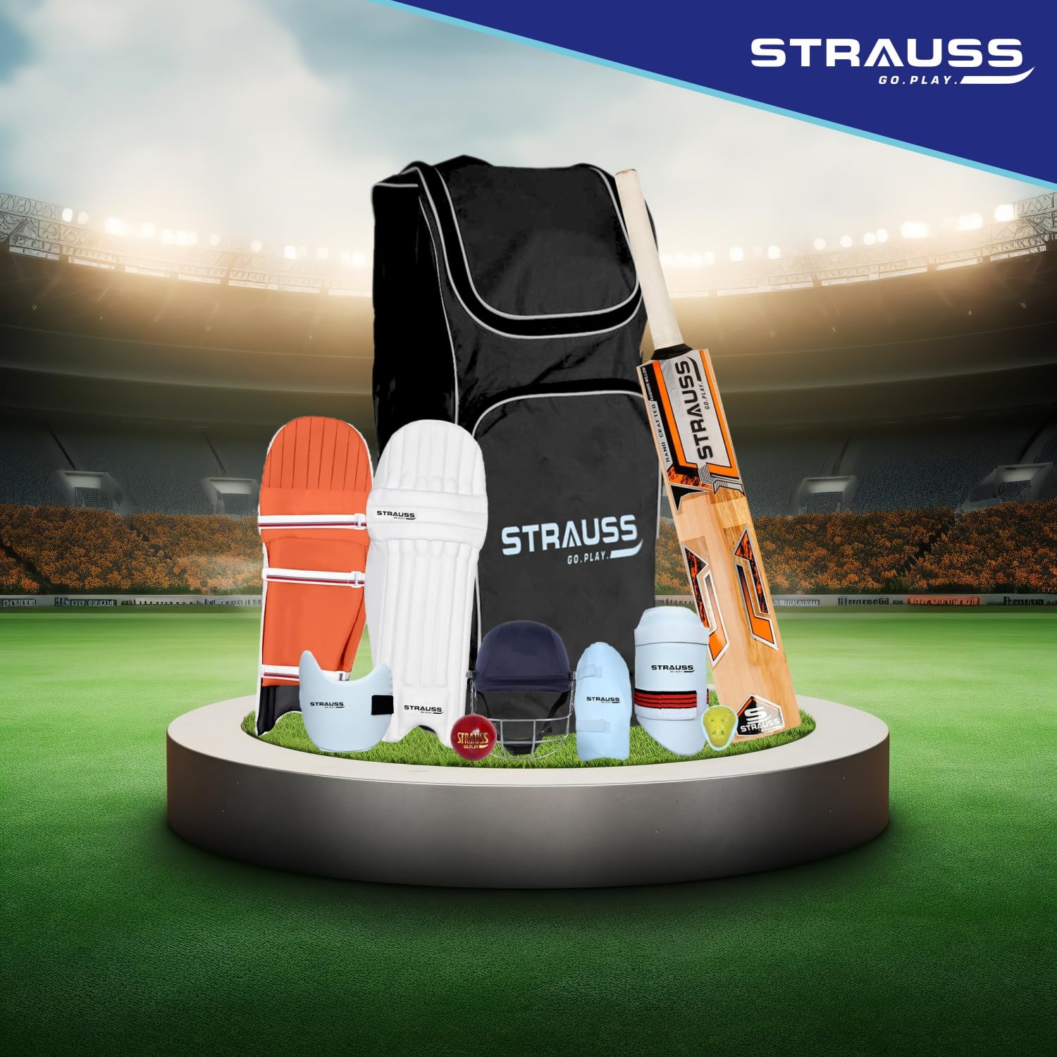 Strauss Kashmir willow bat - High-quality cricket training gear