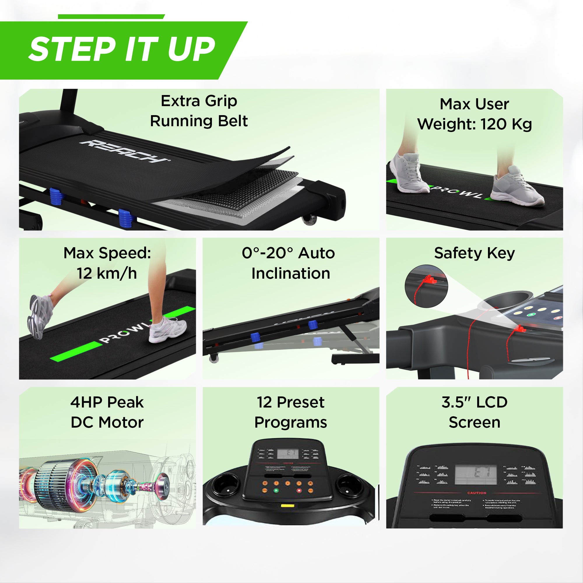 Reach PROWL Motorized Treadmill - Safe and Efficient Running