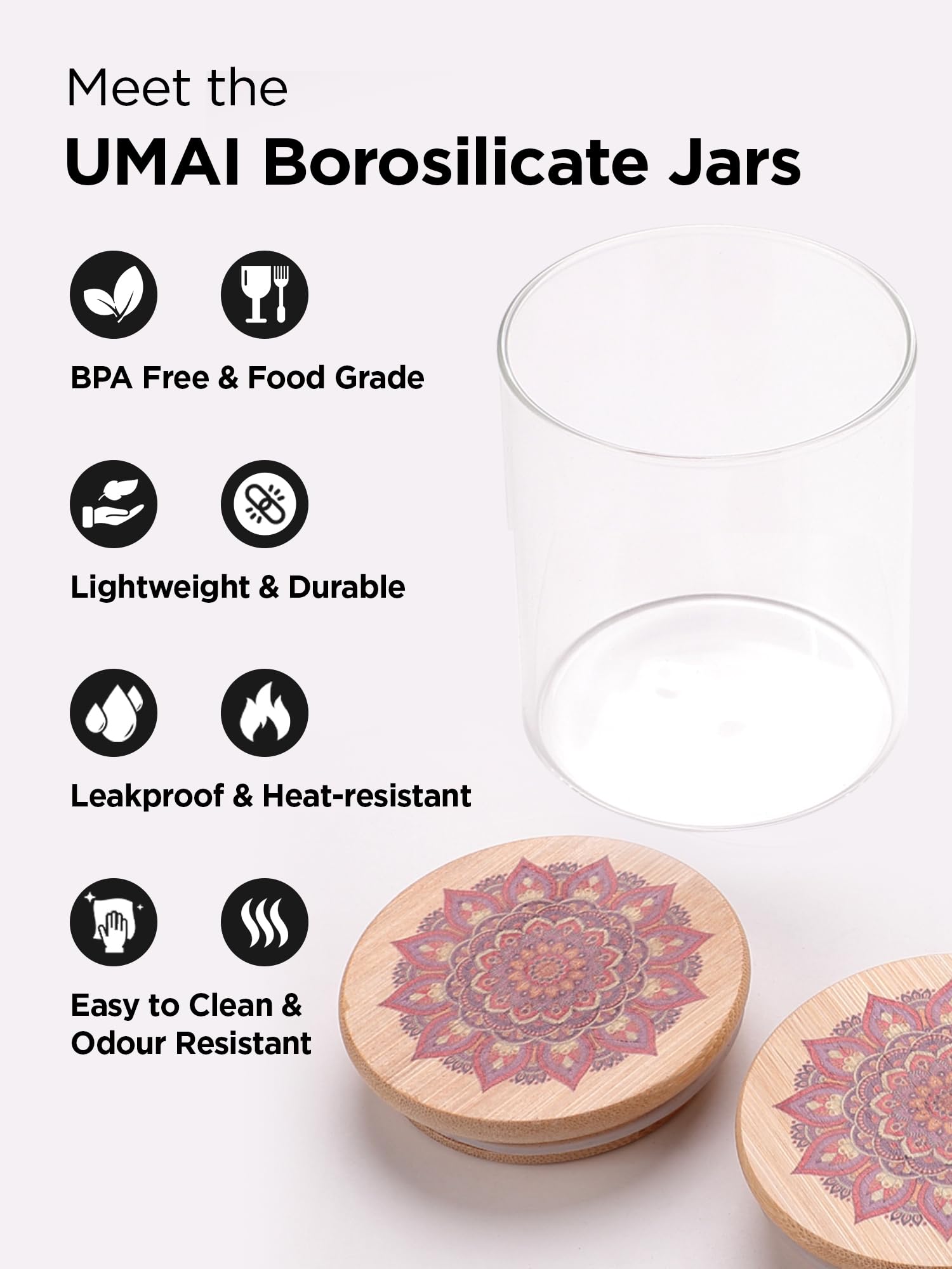 The Better Home UMAI Jar Set - Multiutility Kitchen Solution