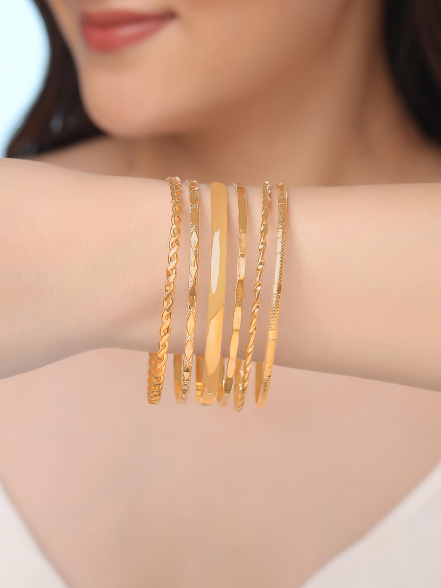 Yellow Chimes gold plated bangles - perfect for parties