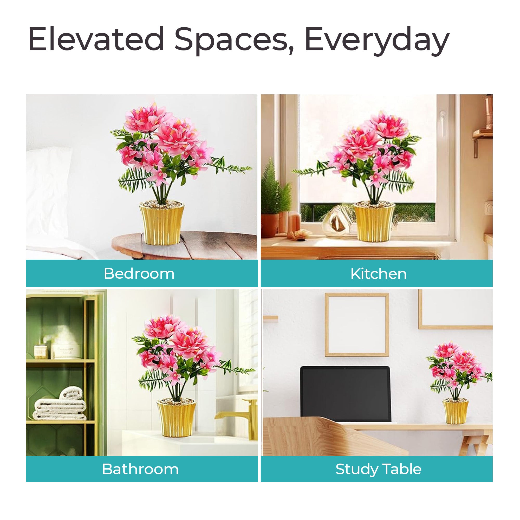 The Better Home artificial pink dahlia - reception area embellishment