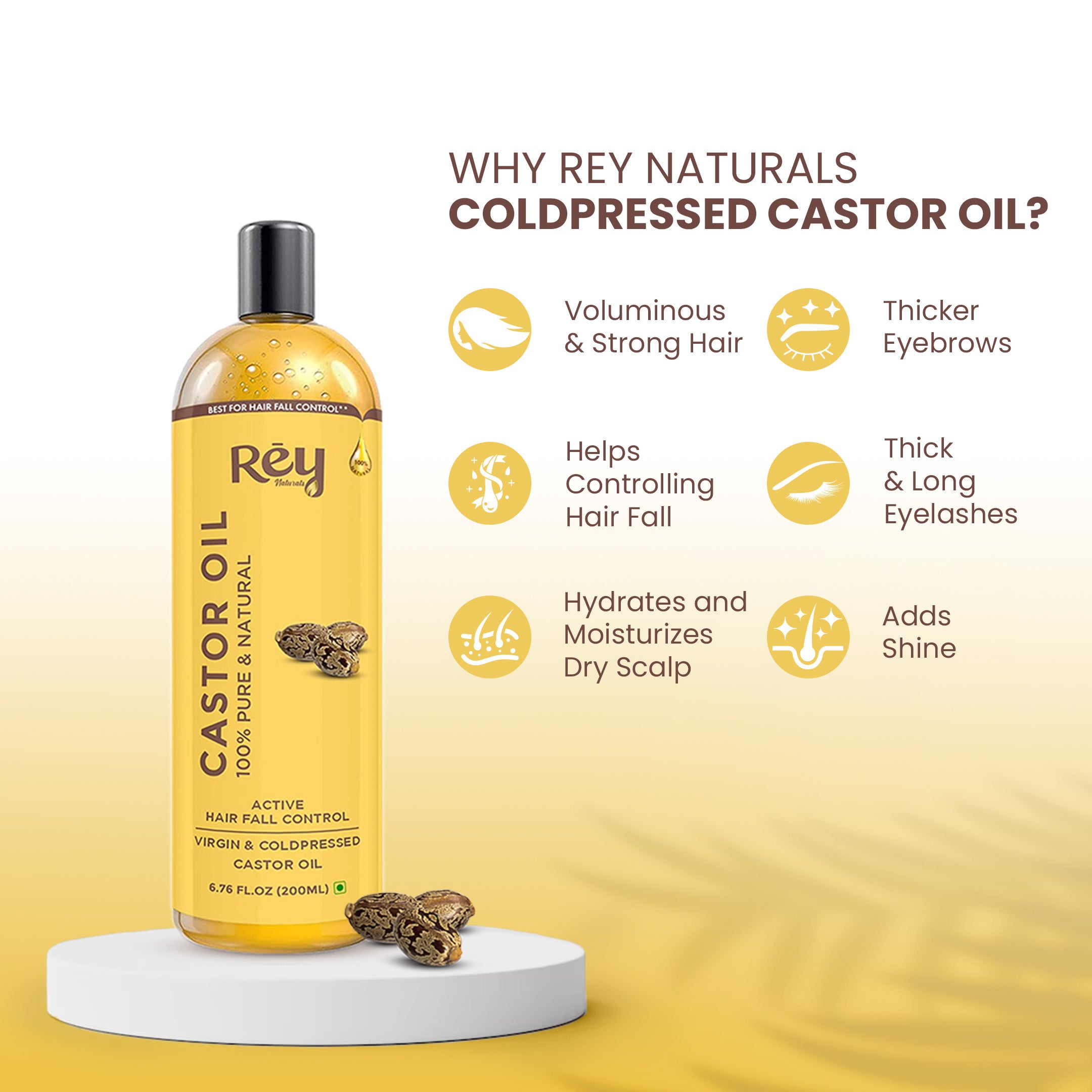 Rey Naturals Castor Oil - A natural solution for healthy hair