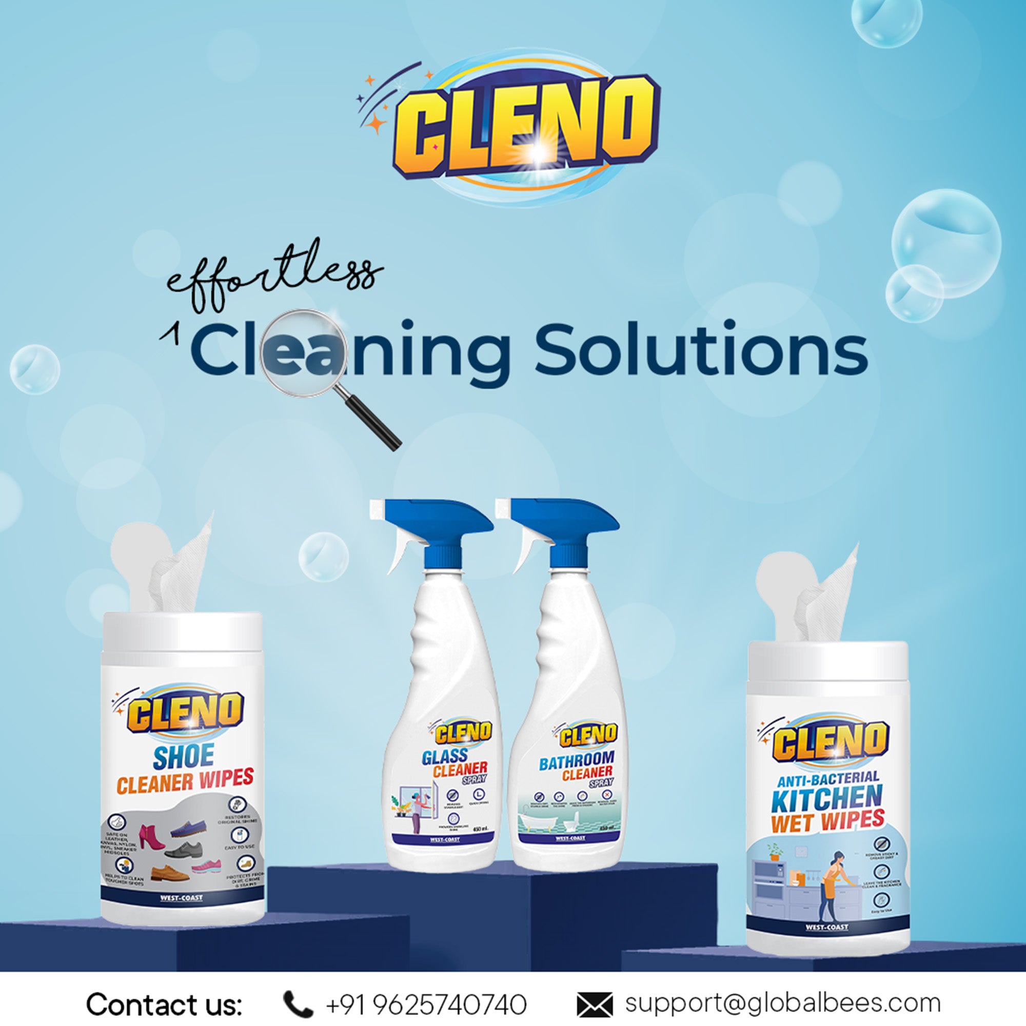 Cleno shoe cleaner wipes - Quick shoe cleaning on the go