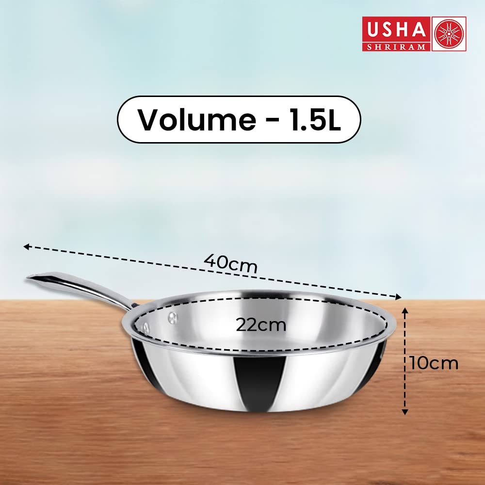 Usha Shriram stainless steel kadai - Perfect for deep frying
