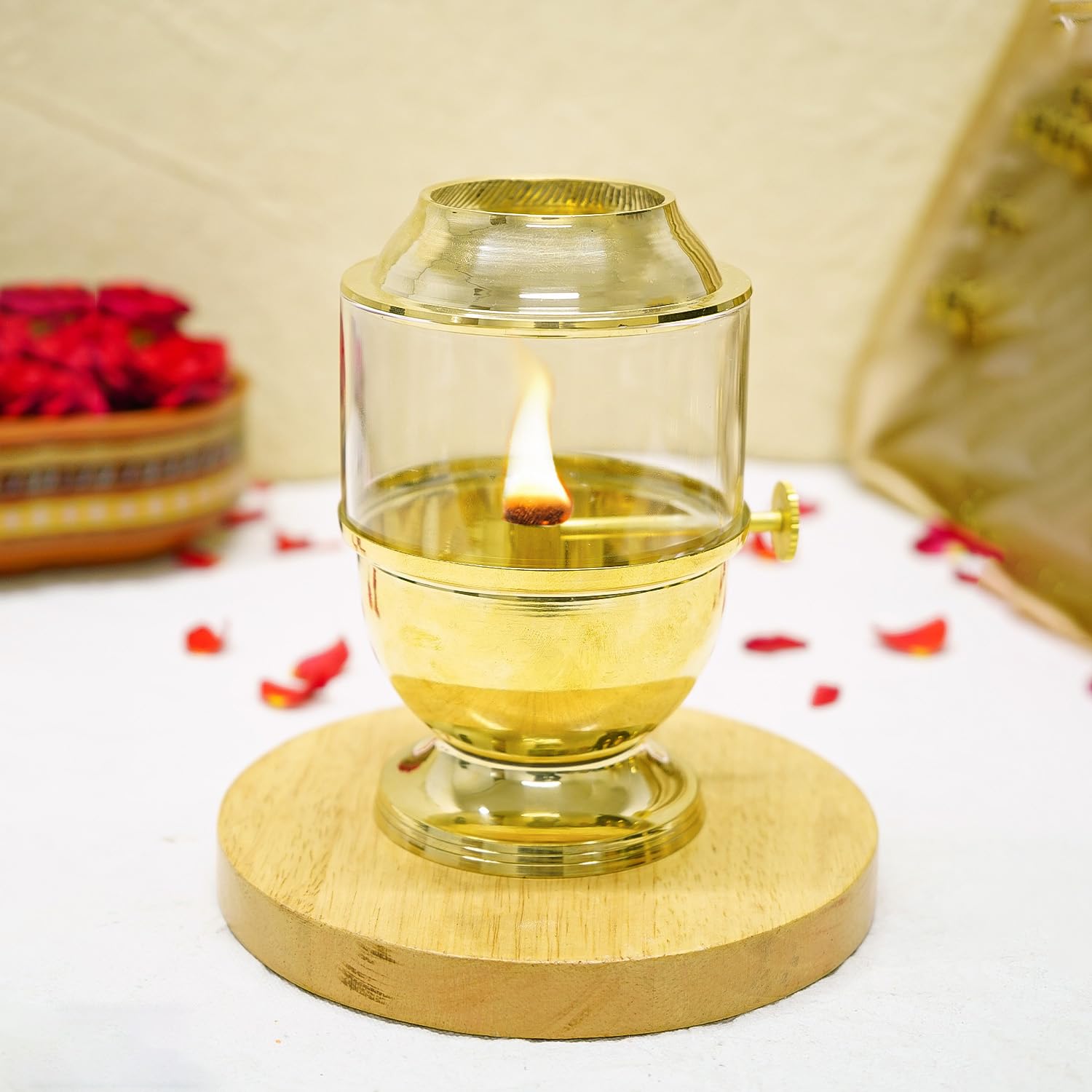 Ekhasa akhand diya - Safe flame control during ceremonies