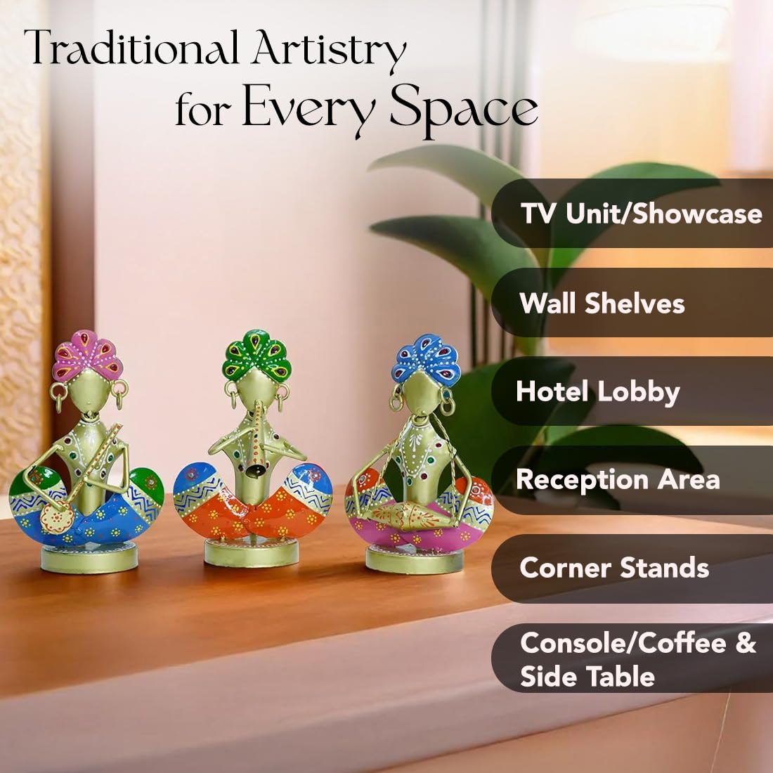 Ekhasa Rajasthani Musicians Figurines - Home decor showcase