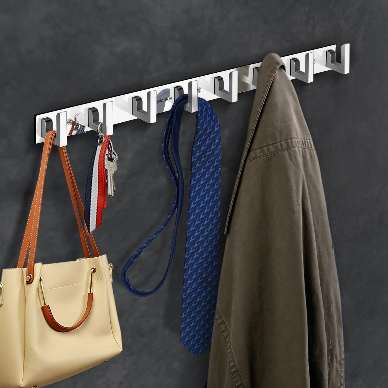 Plantex L-shape wall hooks - Elegant bathroom decoration