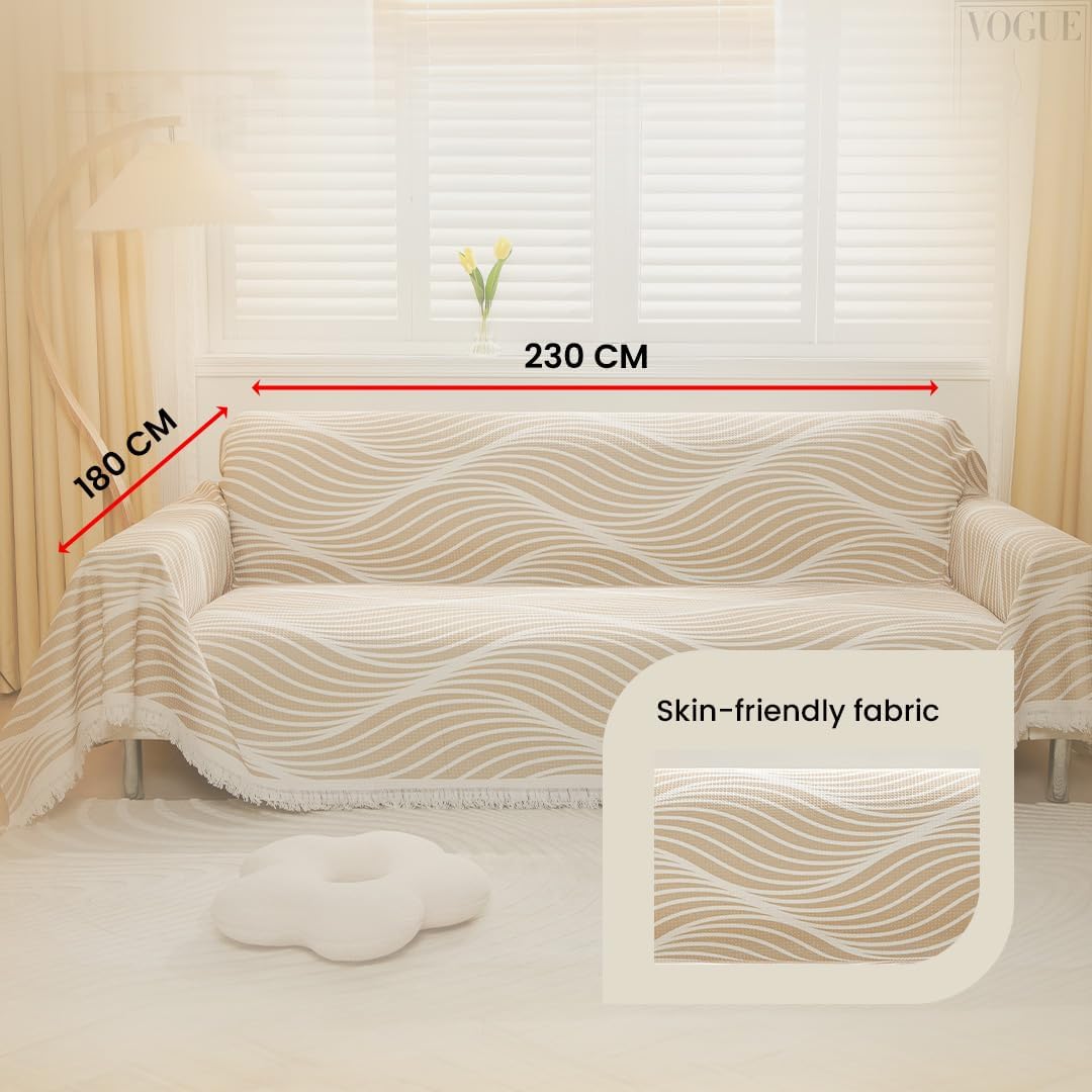 Kuber Industries Chenille Sofa Throw - Cozy bed accessory