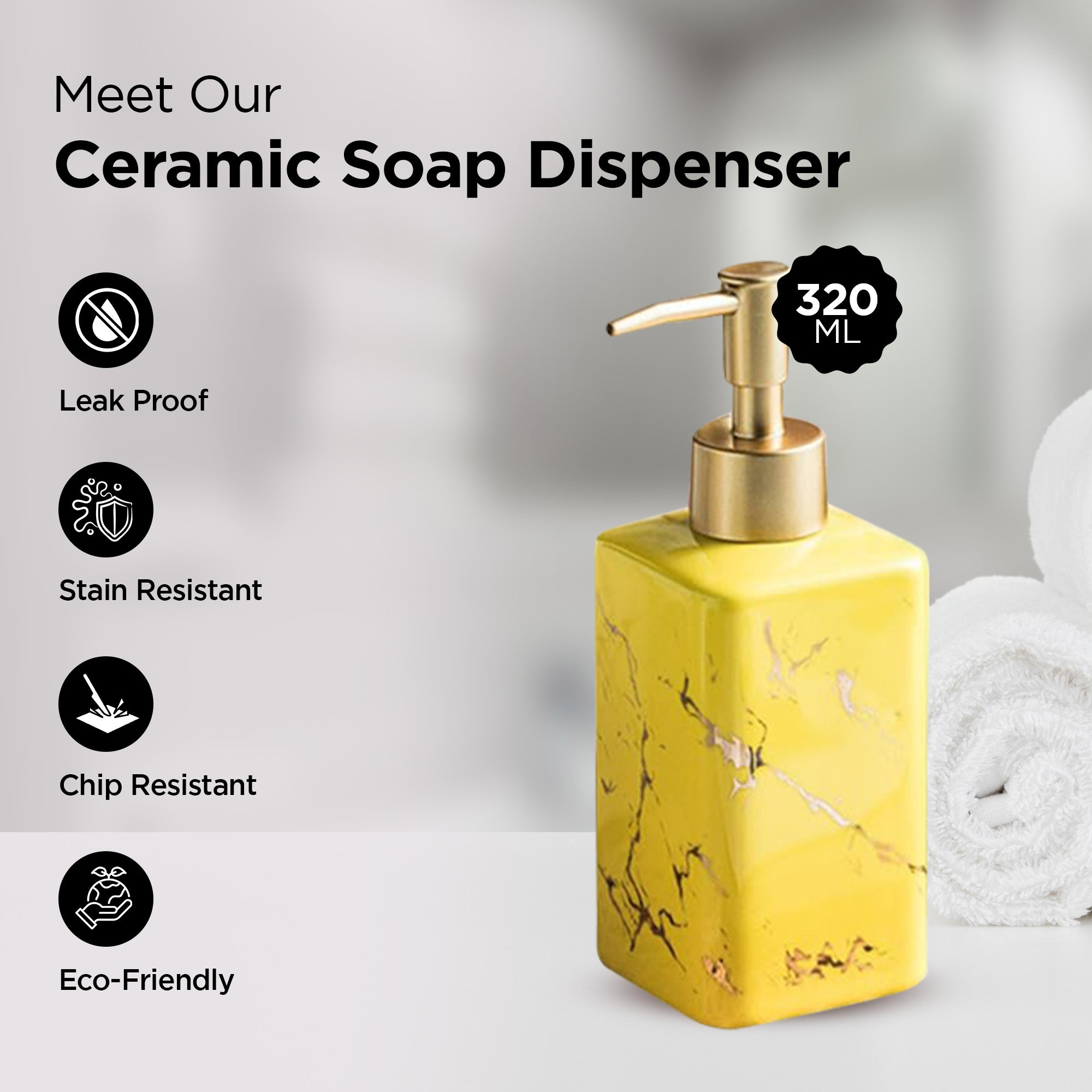 UMAI rectangular soap dispenser - easy maintenance