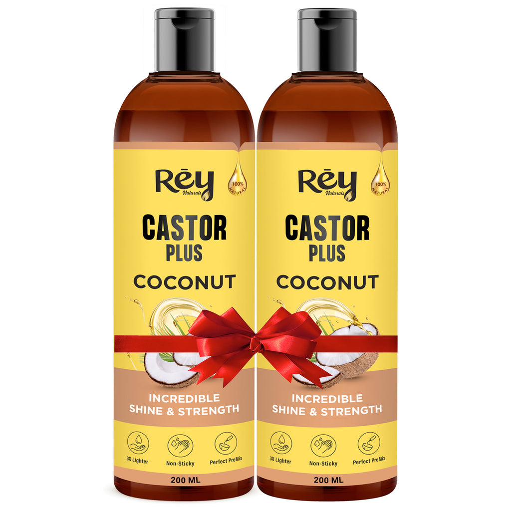 Buy Pack of 2: Castor Plus Coconut Oil for Hair Nourishment ...