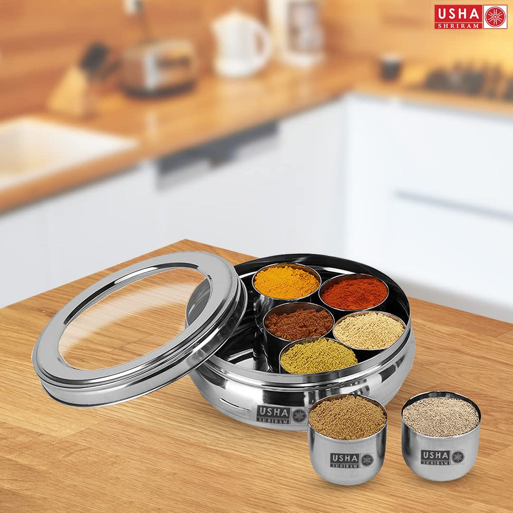 Stainless Steel Masala Box (1.25L) | Spice Containers for Kitchen ...