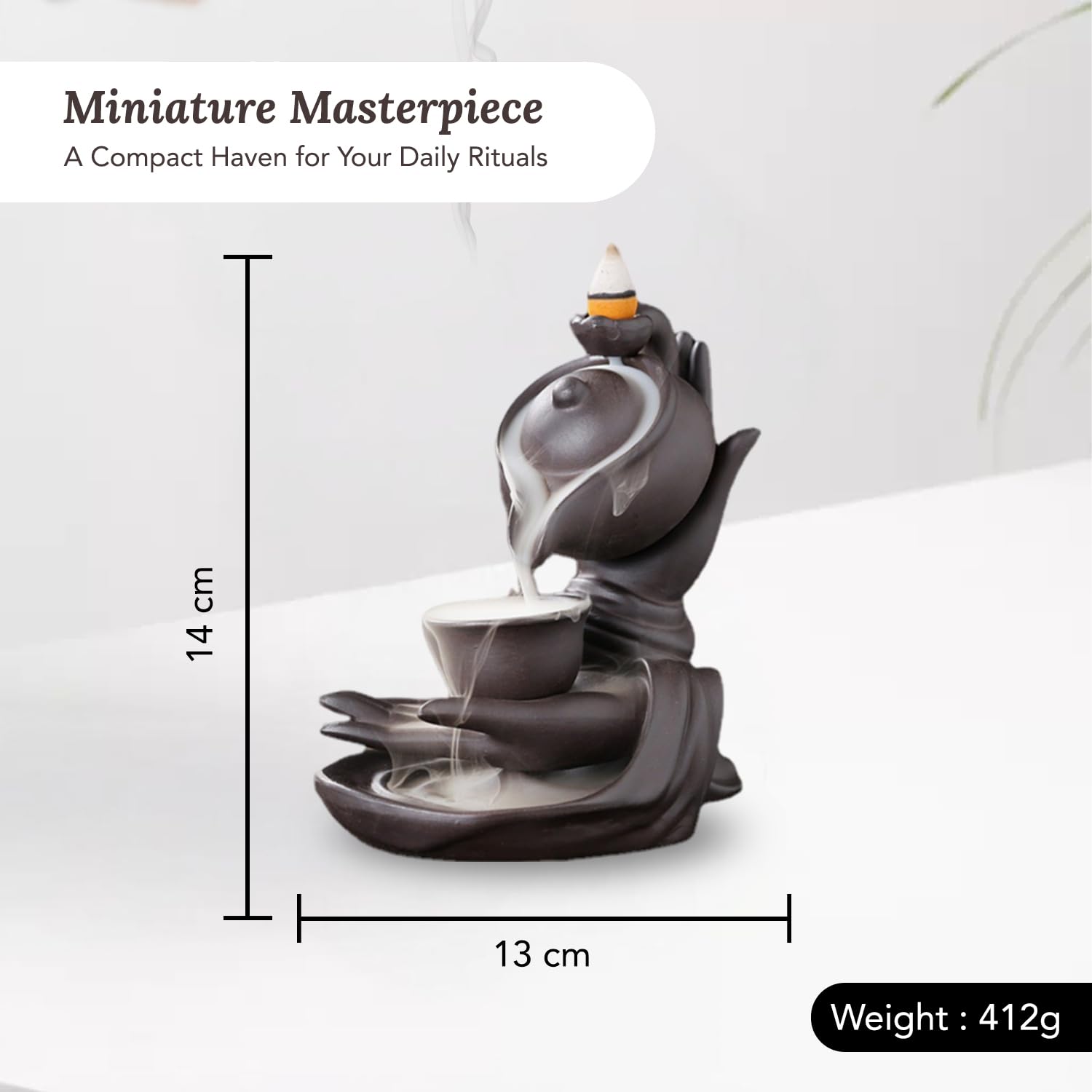 Ekhasa ceramic smoke fountain - Peaceful home accessory