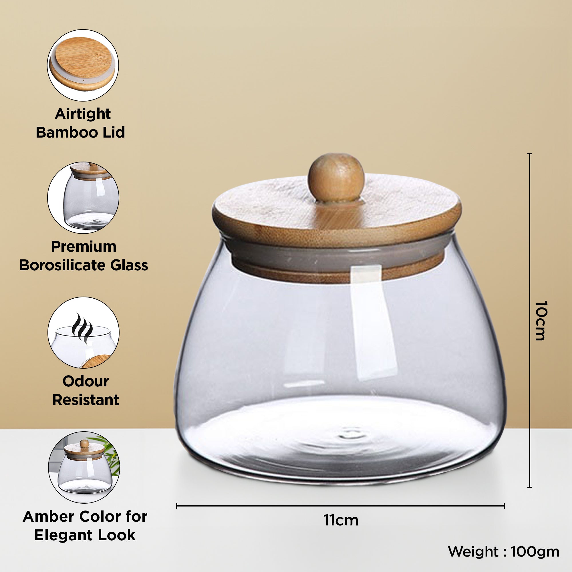 The Better Home borosilicate jar - versatile container for dry fruits