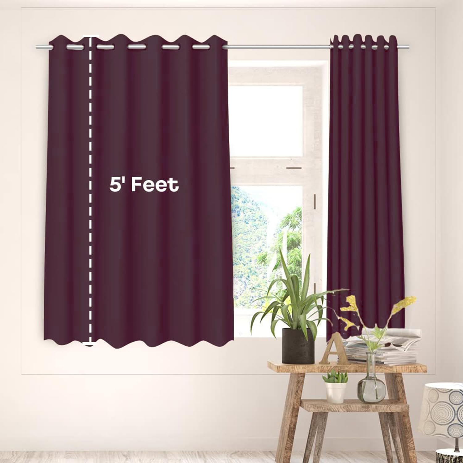 Kuber Industries faux silk curtain - noise reduction
