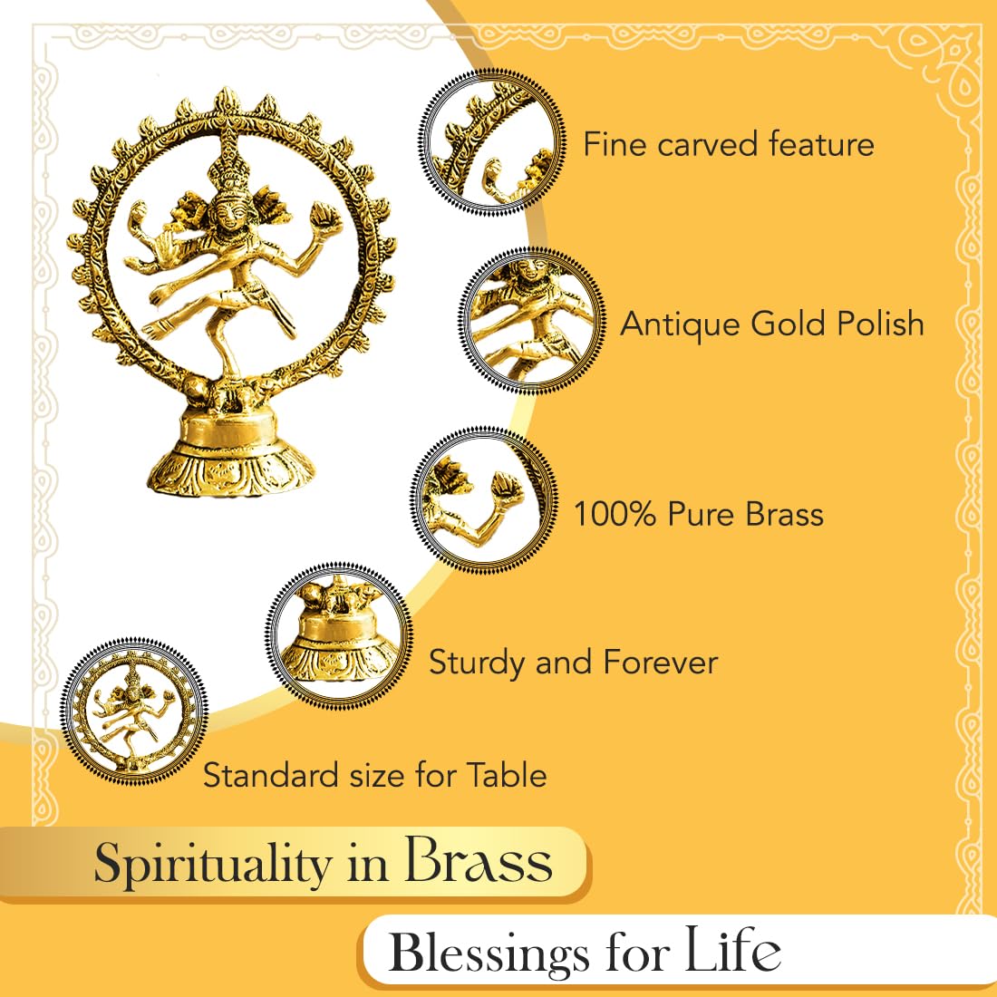 Ekhasa Natraj Murti - Decorative Pooja Room Accent